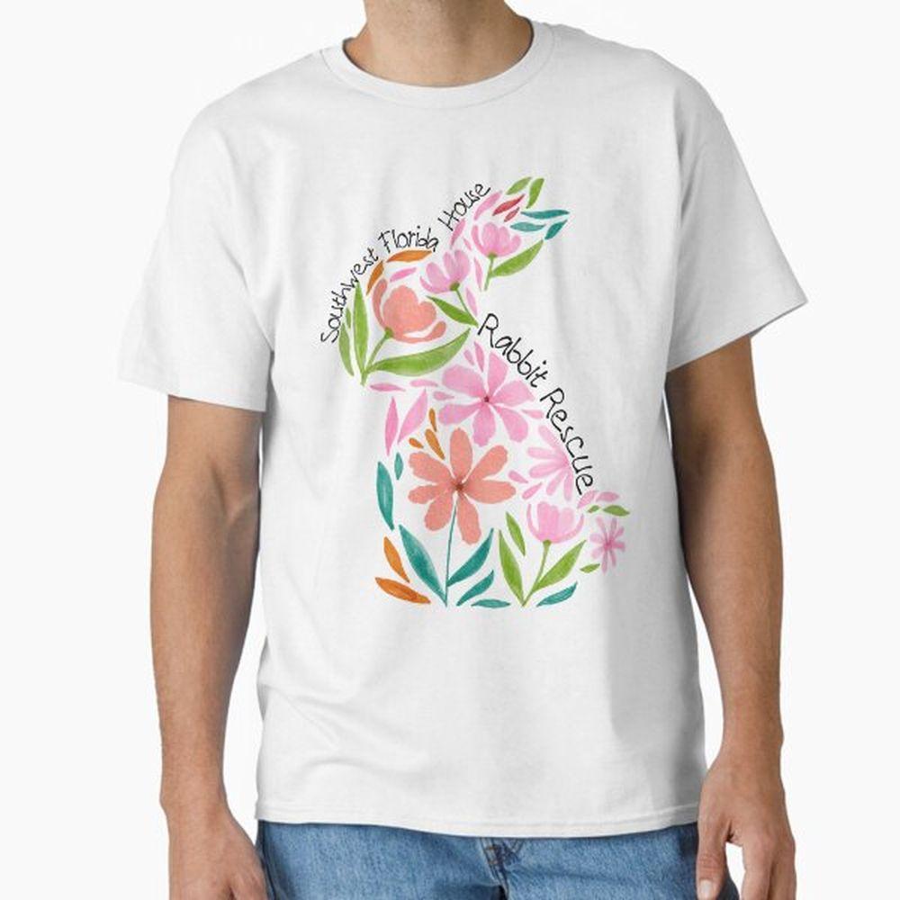 Bunny Rabbit Watercolor Flowers Awesome Shirt Bunny Rabbit Watercolor Flowers Awesome Shirt