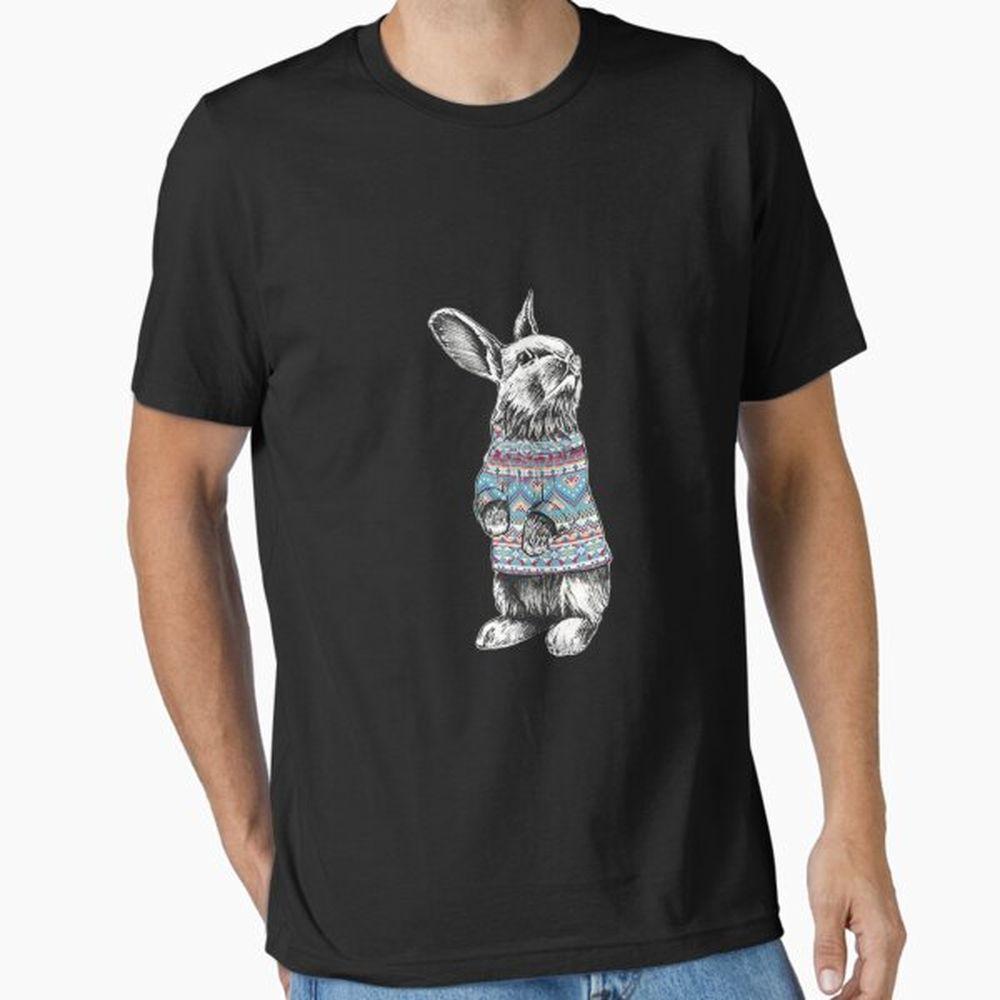 Cute Rabbit Wearing A Awesome Shirt Cute Rabbit Wearing A Awesome Shirt