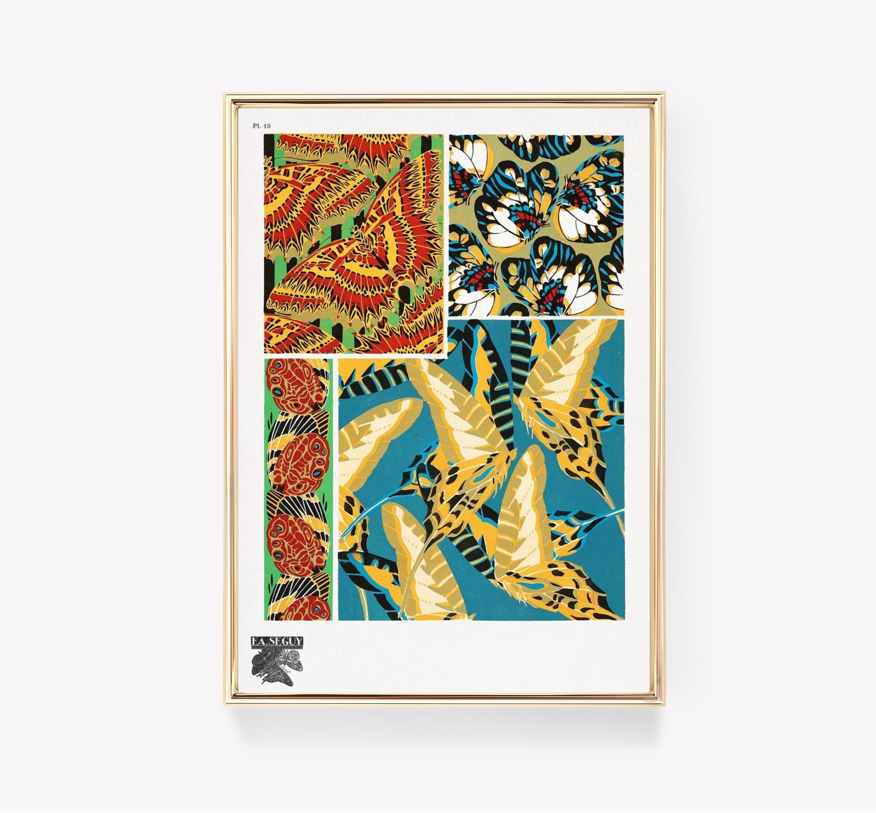 Butterfly Artwork Art Nouveau Trending Style Poster (No Frame)