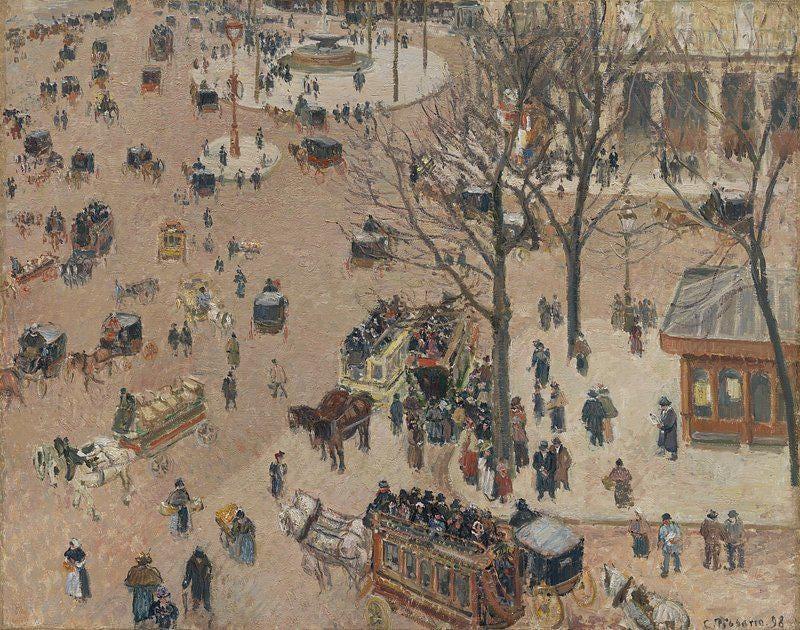 Camille Pissarro Boulevard Des Italiens Morning Sunlight Impressionist Landscape Vintage Trending Style Poster (No Frame)