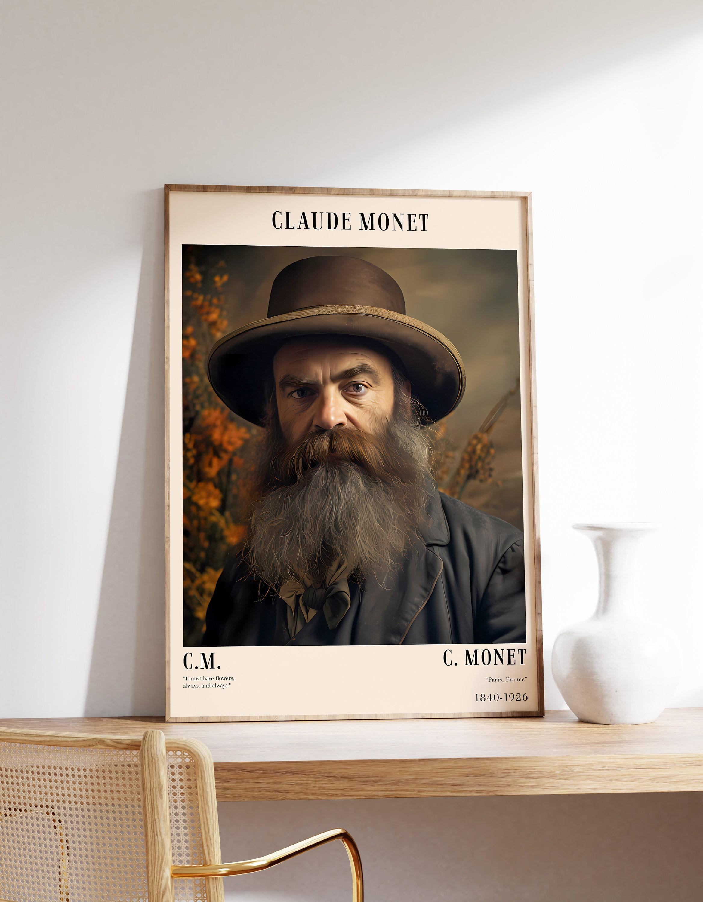 Claude Monet Portrait Vintage Limited Edition Posters (No Frame)