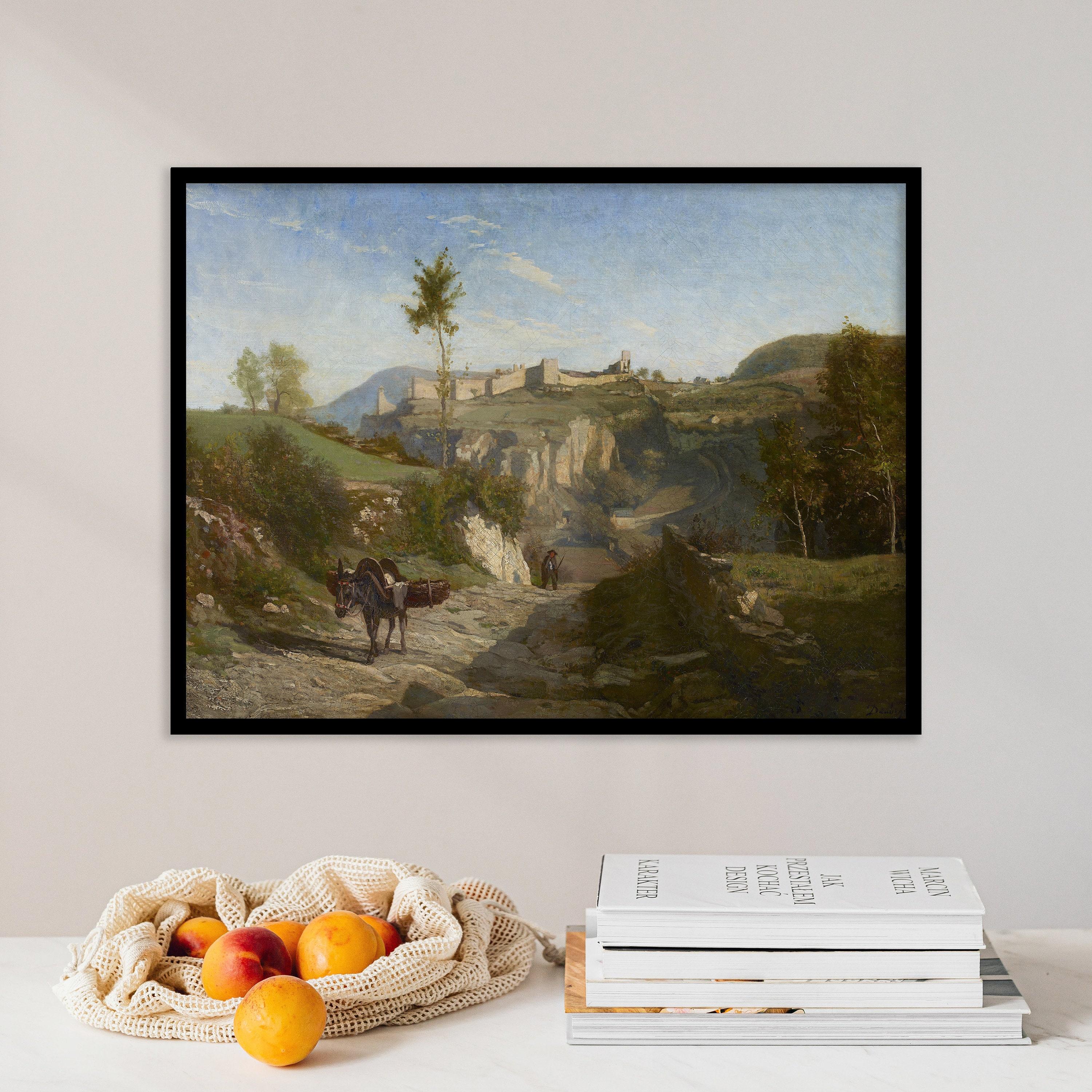 Country House Farmhouse Decor Country Landscape Vintage Landscape Cottage Trending Style Poster (No Frame)