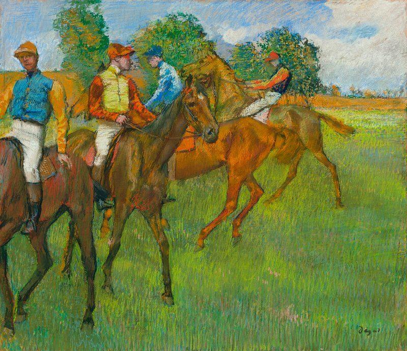 Edgar Degas Jockeys On Horseback Horse Racing Art Vintage Awesome Poster (No Frame)