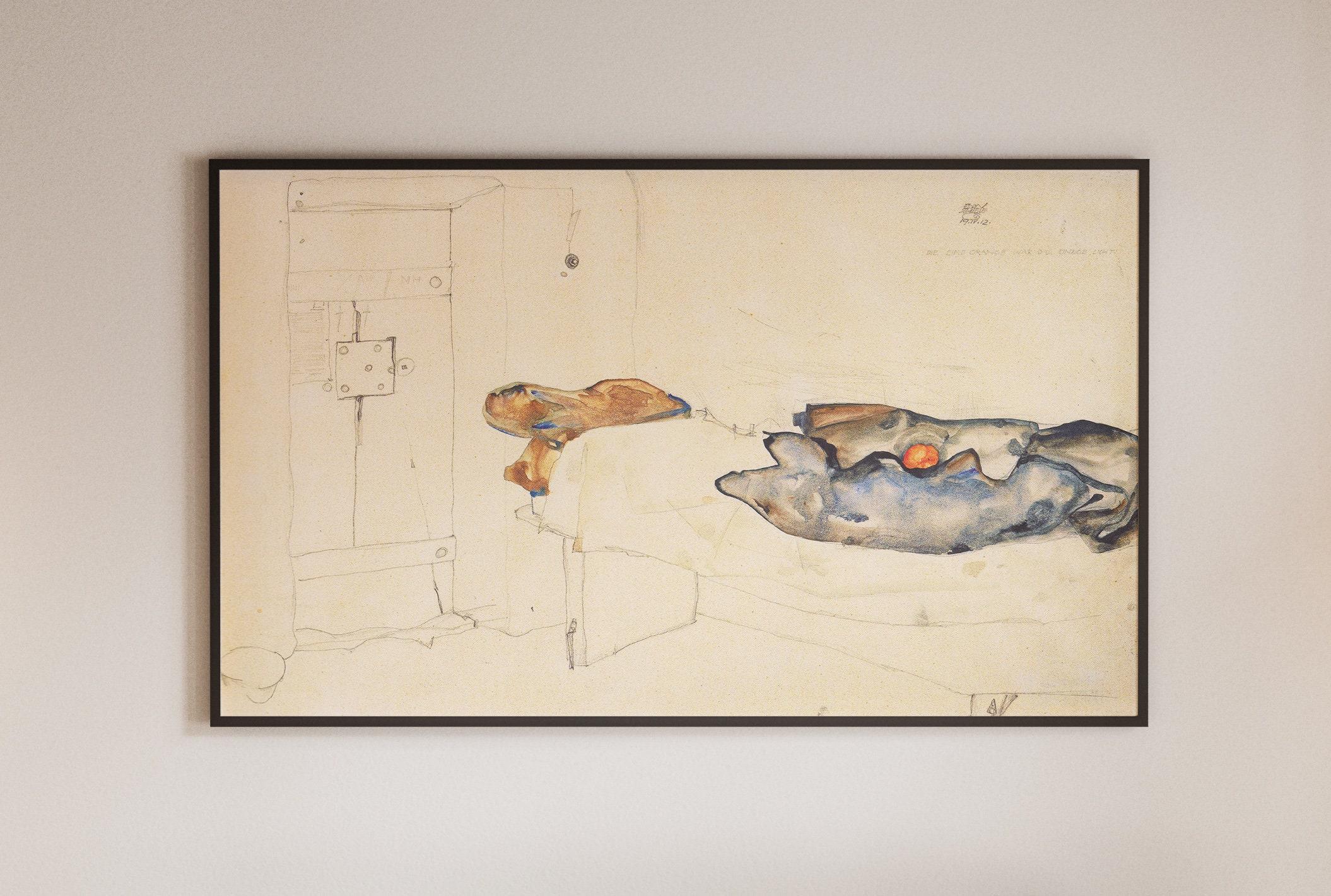 Egon Schiele Drawing Of His Prison Cell In Neulengbach Awesome Poster (No Frame)
