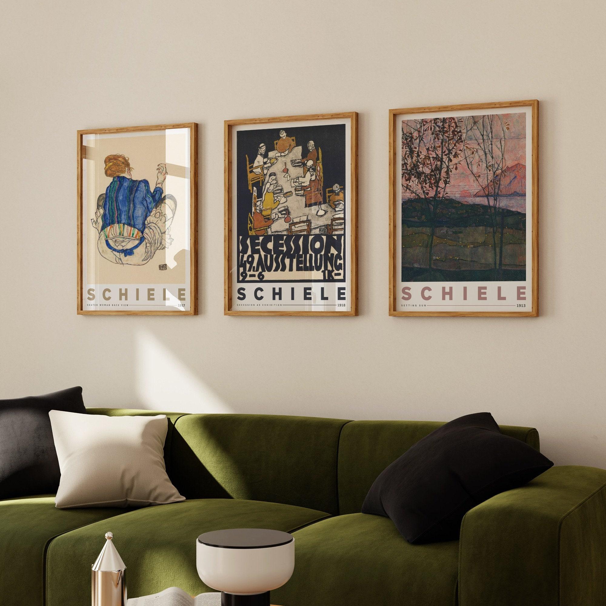 Egon Schiele Set Of 3 Exhibition 4 Awesome Poster (No Frame)