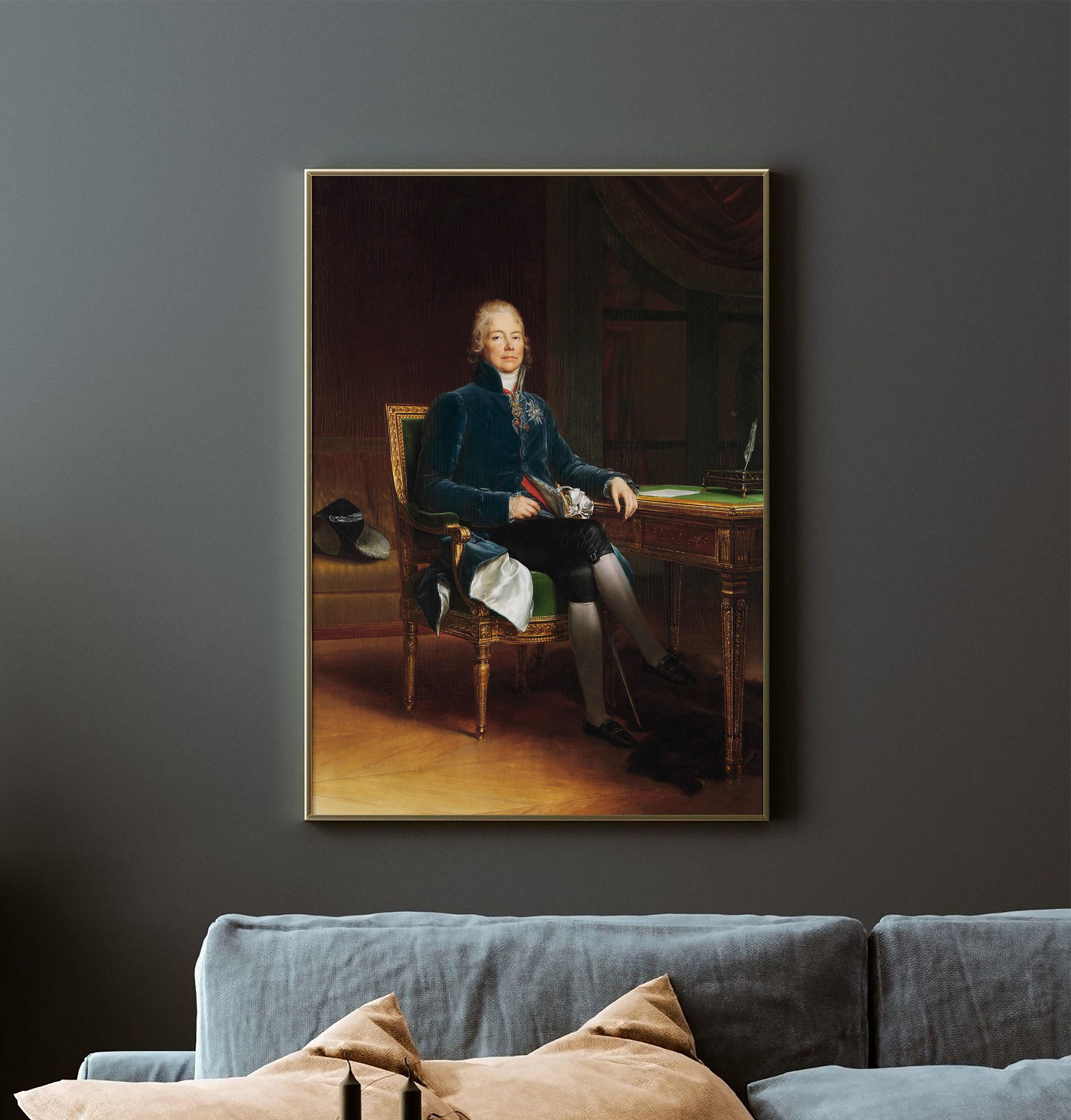 Franois Grard Prince De Bnvent 1808 Vintage Antique Portrait Decor Limited Edition Posters (No Frame)