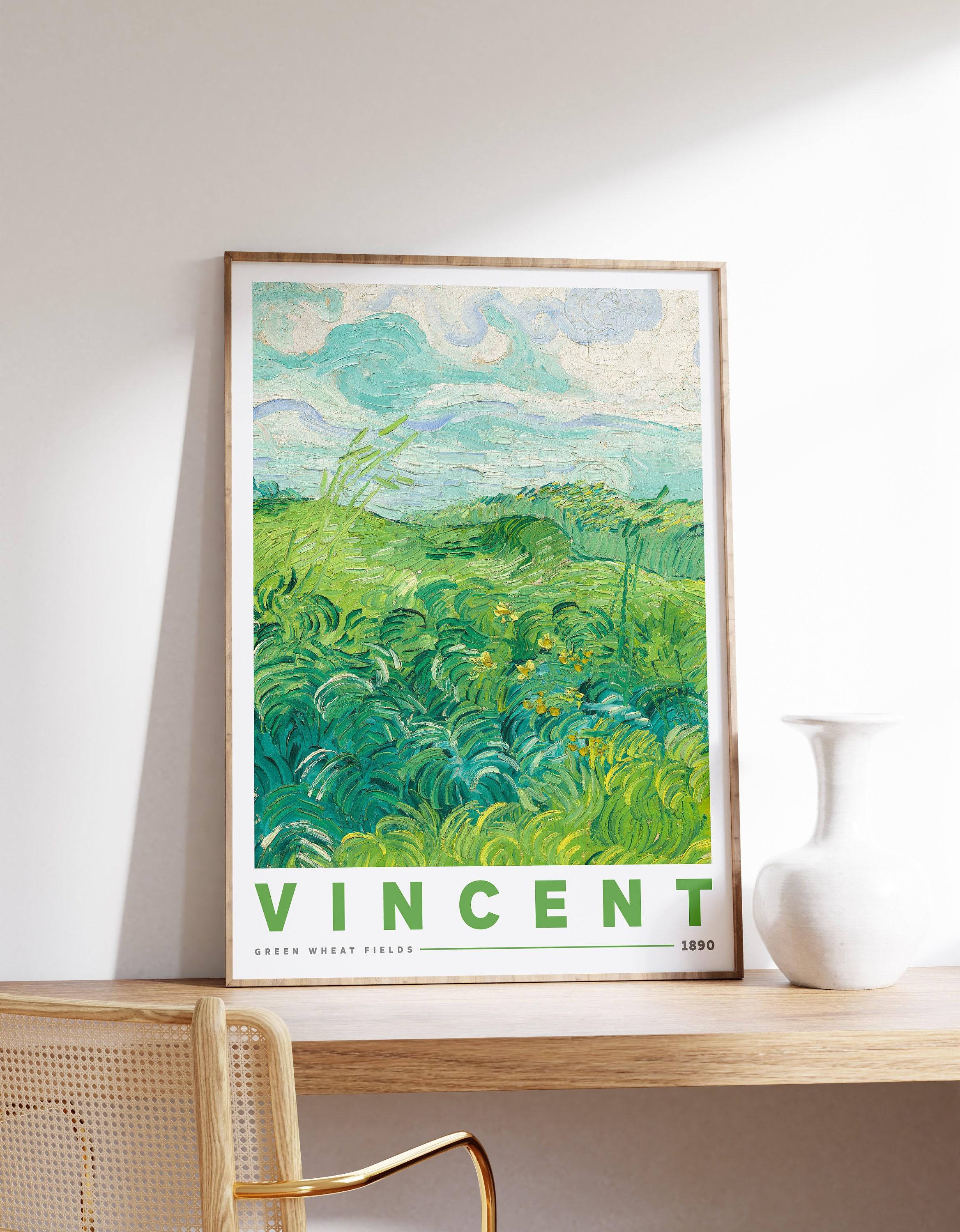 Green Wheat Fields By Vincent Van Gogh Exhibition Trending Style Poster (No Frame)
