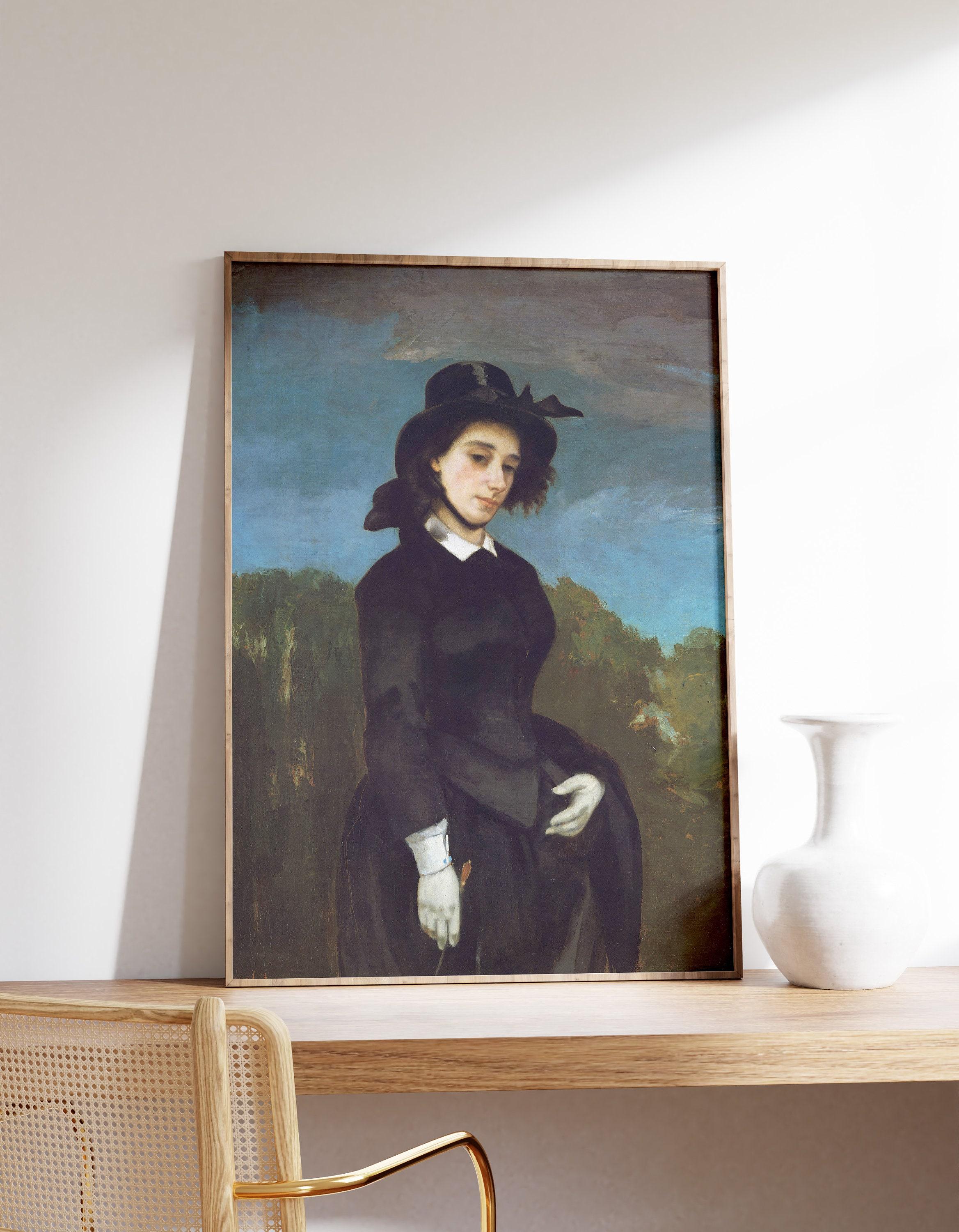 Gustave Courbet Woman In A Riding Habit 1856 Vintage Trending Style Poster (No Frame)