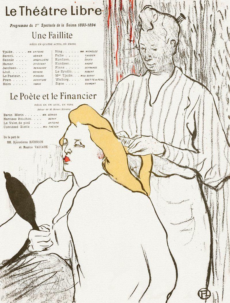 Henri De Toulouse Lautrec Le Coiffeur Art Vintage Limited Edition Posters (No Frame)