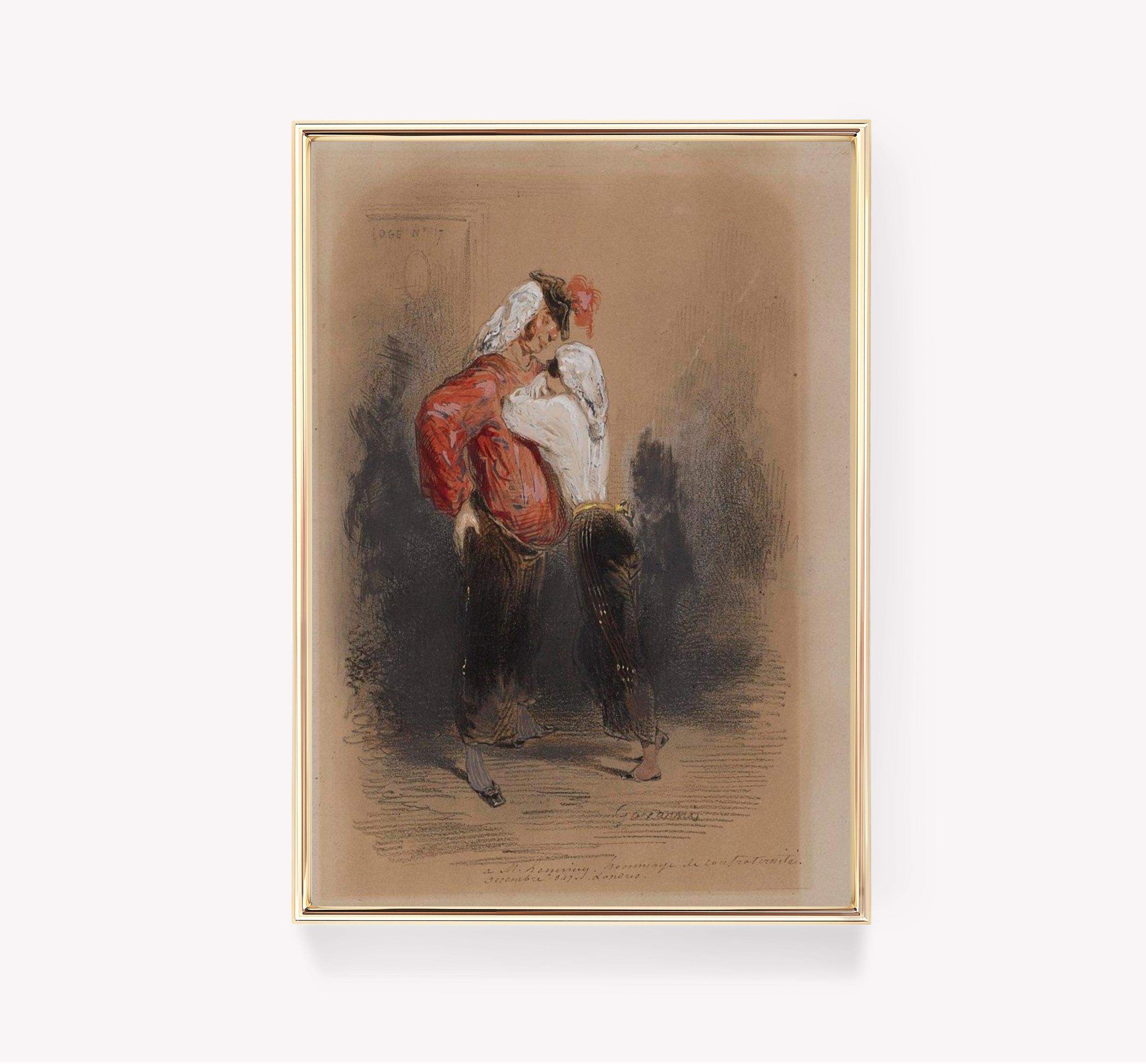 Honor Daumier Le Baiser Awesome Poster (No Frame)