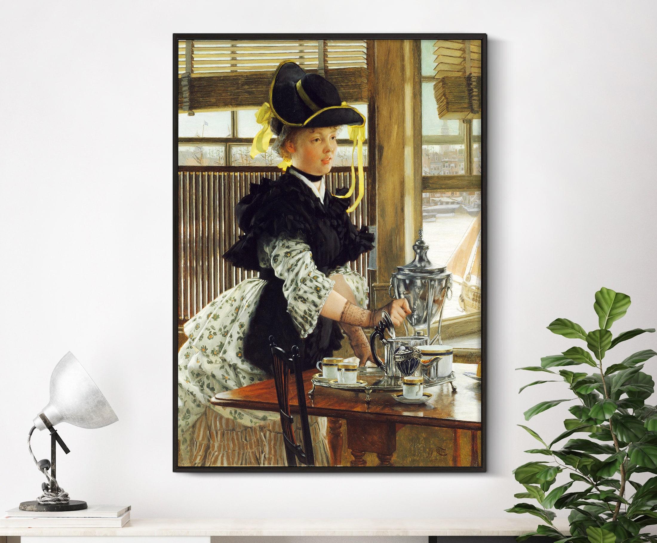 James Tissot Tea 1872 Woman Portrait Antique Limited Edition Posters (No Frame)