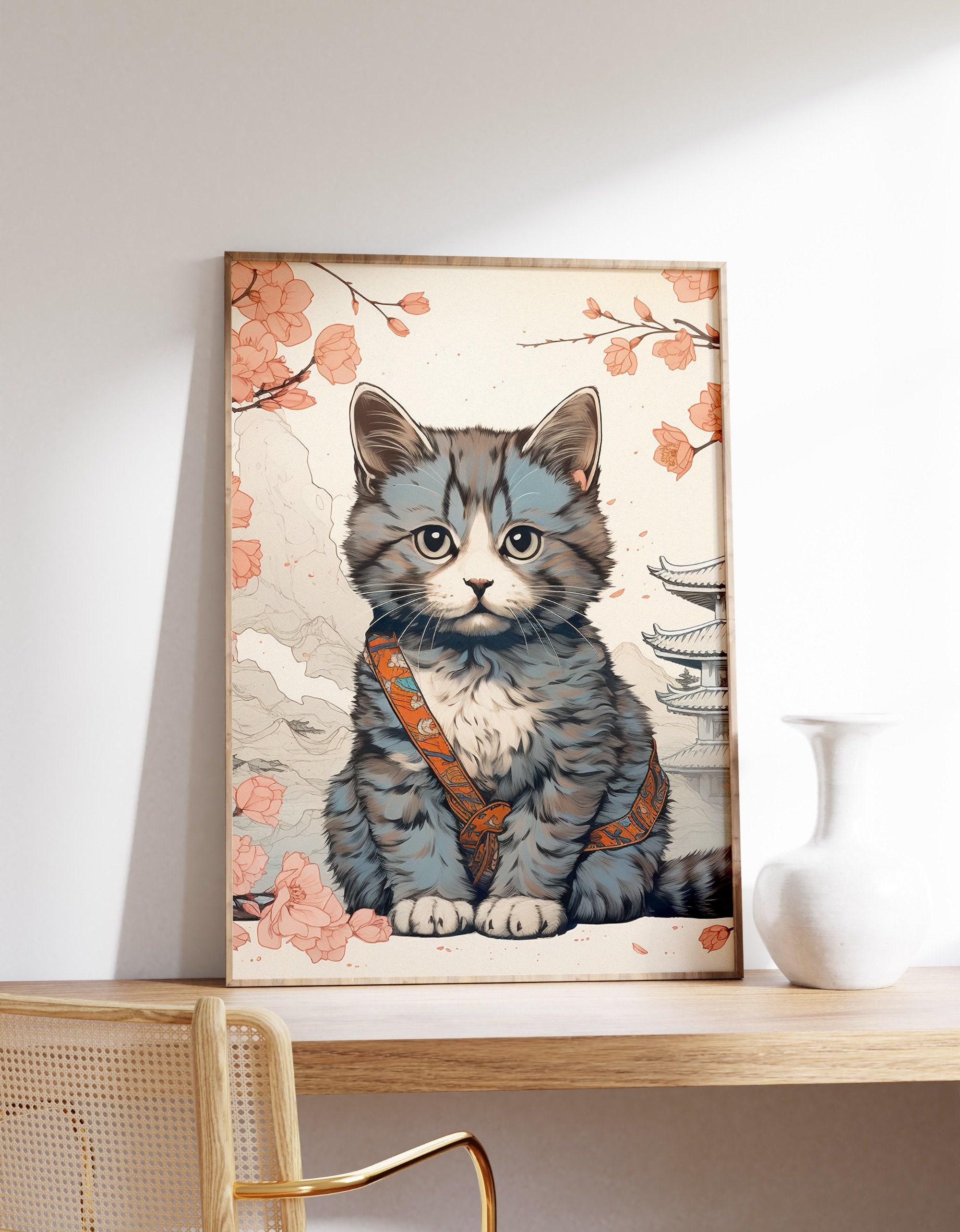 Japanese Cute Cat 3 Trending Style Poster (No Frame)