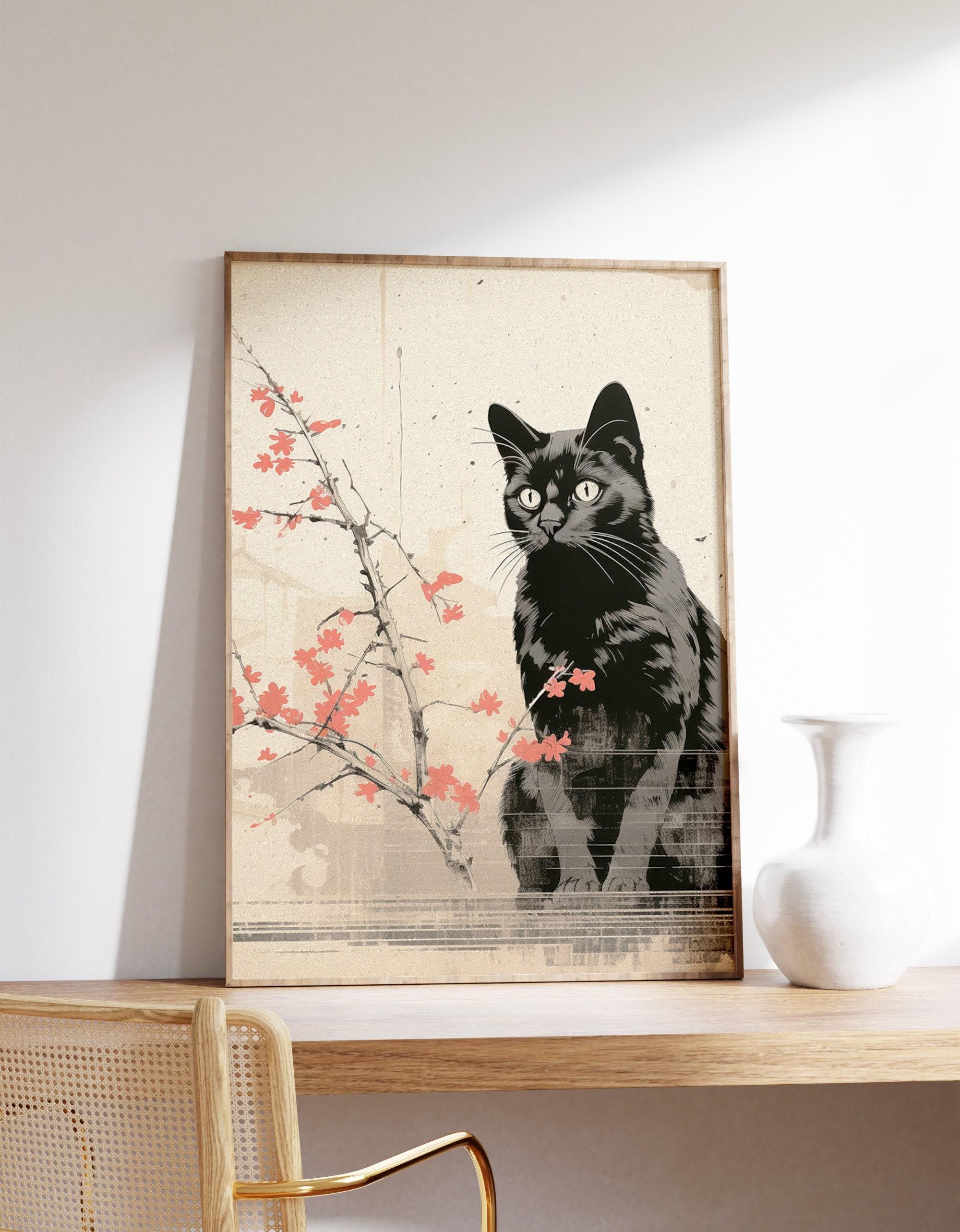 Japanese Minimal Cat 15 Awesome Poster (No Frame)