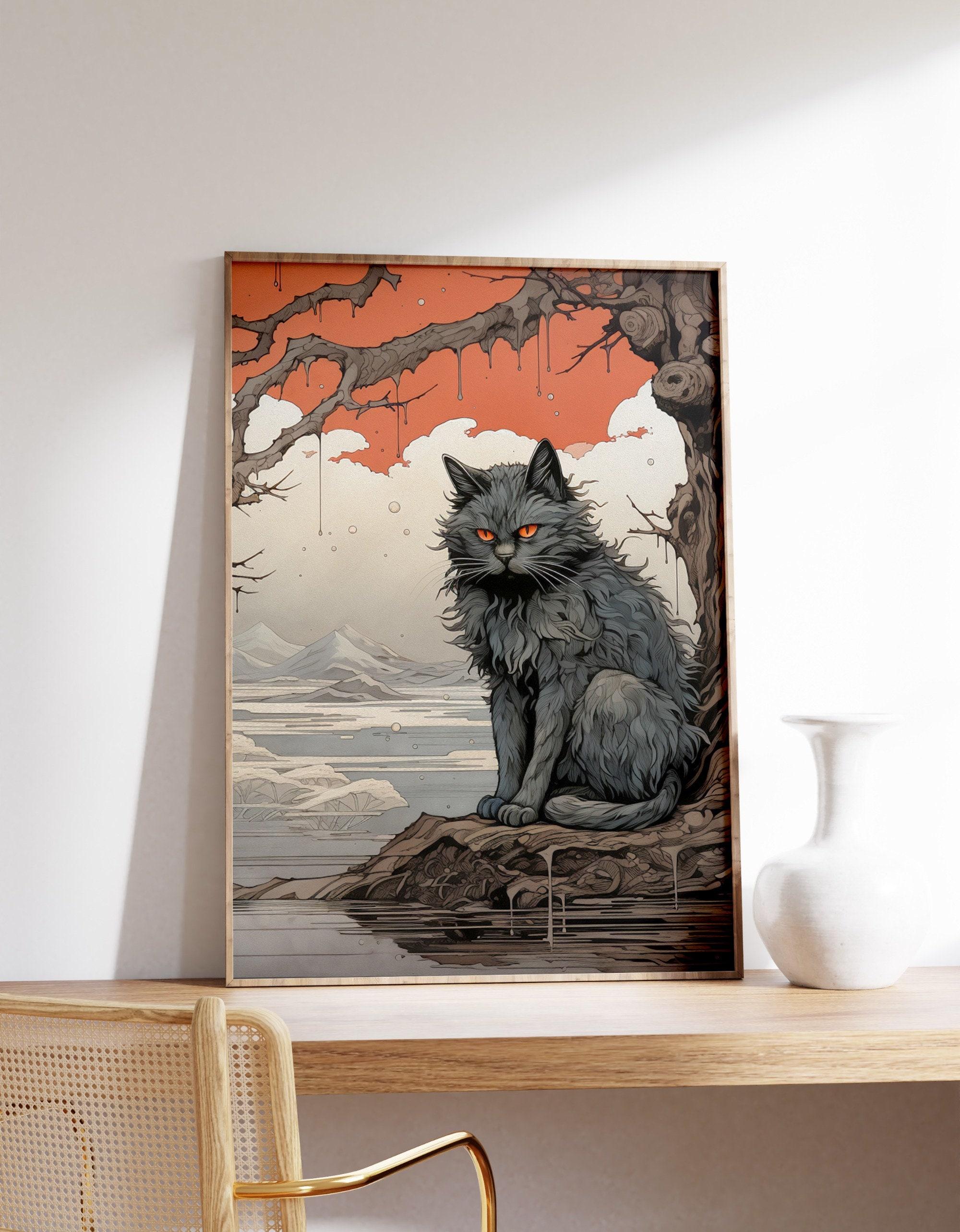 Japanese Sad Cat 4 Limited Edition Posters (No Frame)