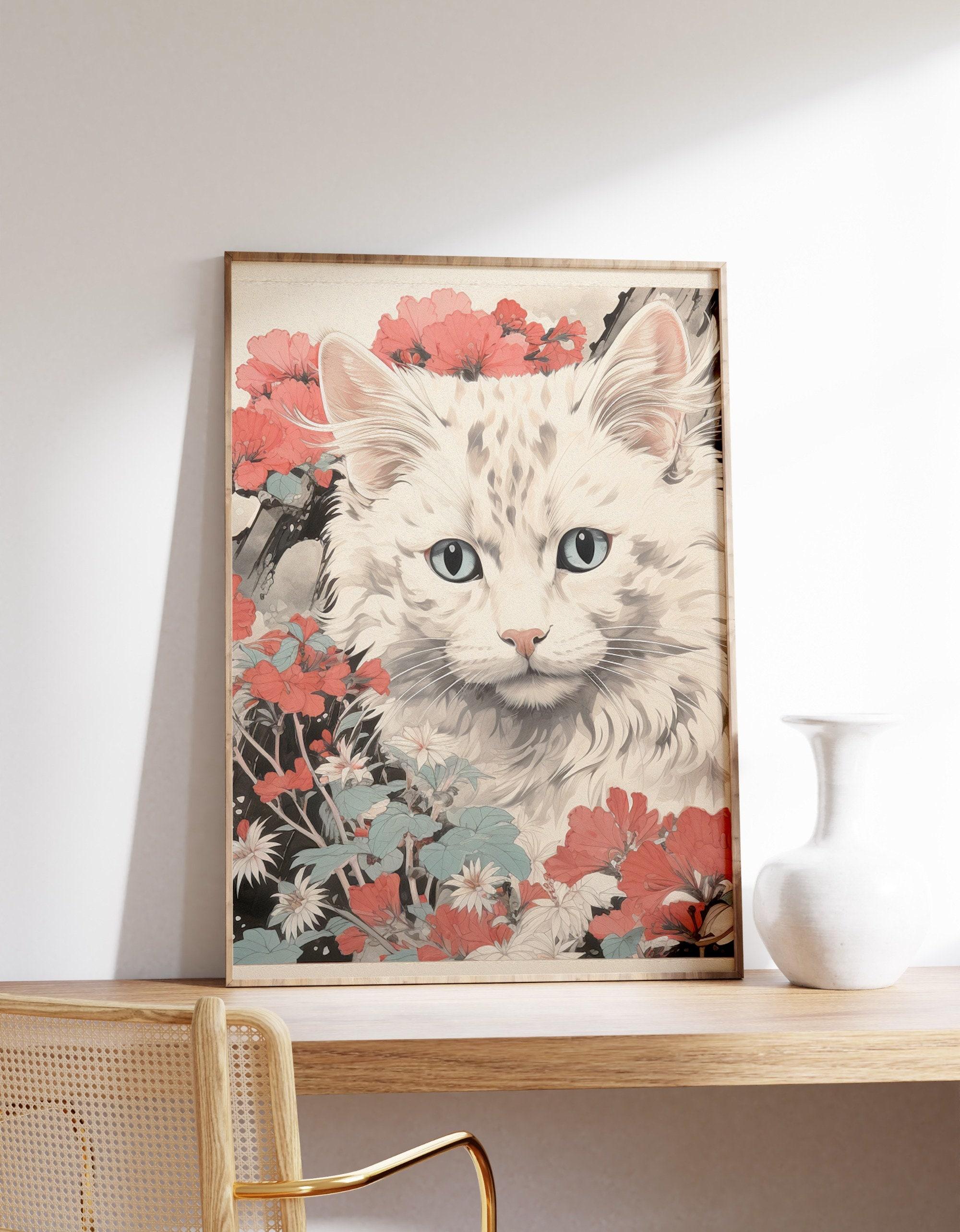 Japanese White Cat 10 Awesome Poster (No Frame)