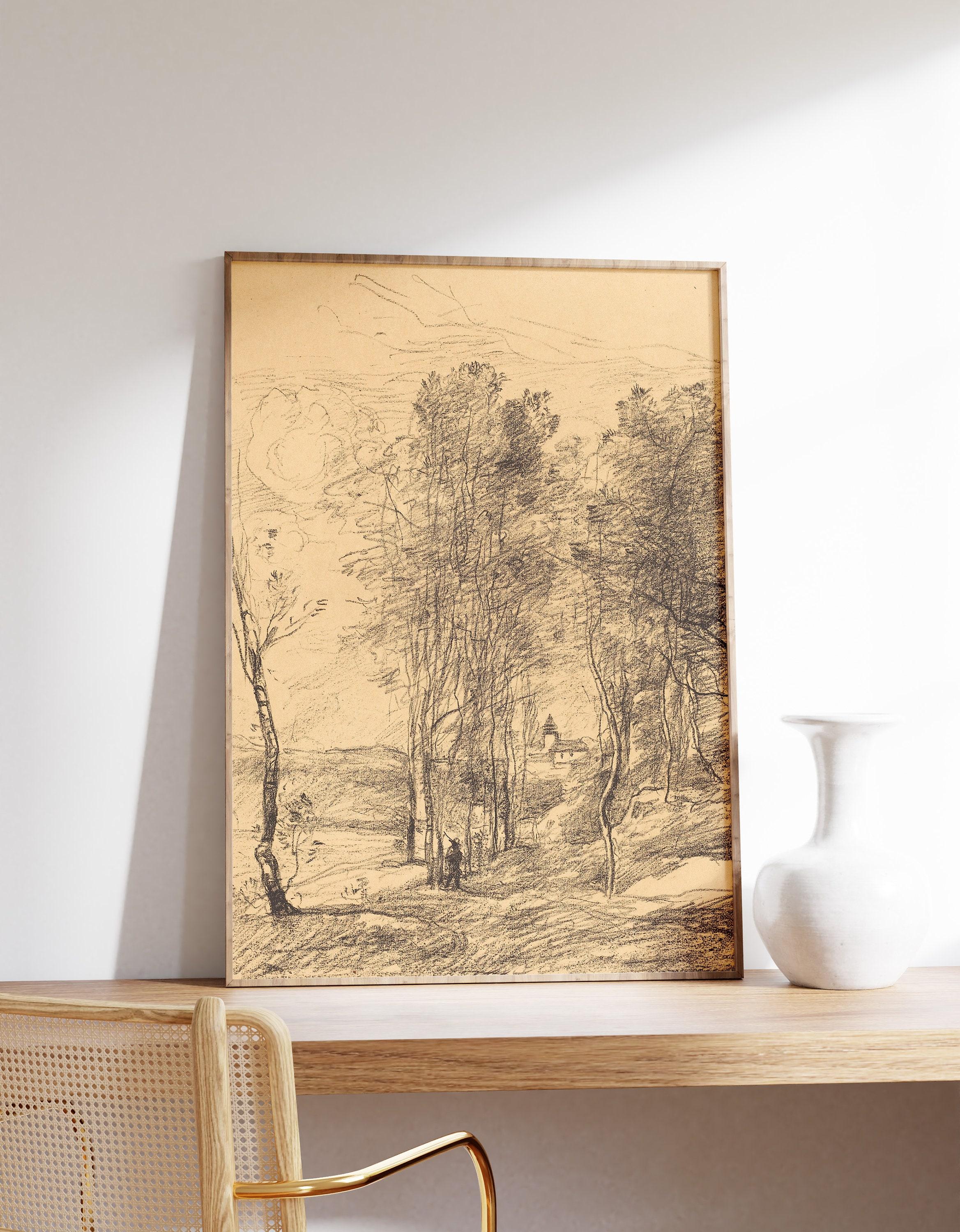 Jean Baptiste Camille Corot The Bell Tower Of St Nicolas Lez Arras 1871 Awesome Poster (No Frame)