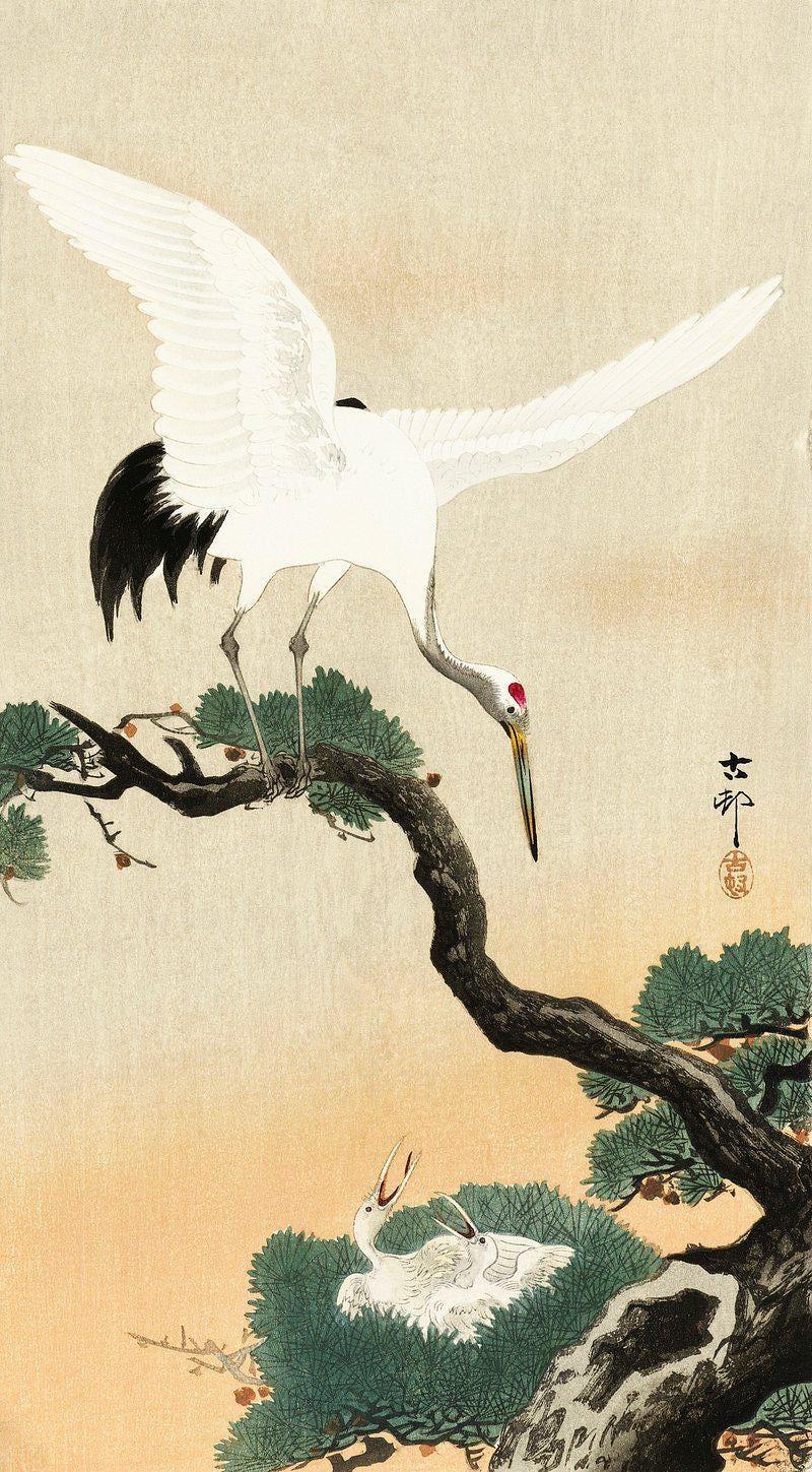 Ohara Koson Cranes Limited Edition Posters (No Frame) Ohara Koson Cranes Limited Edition Posters (No Frame)