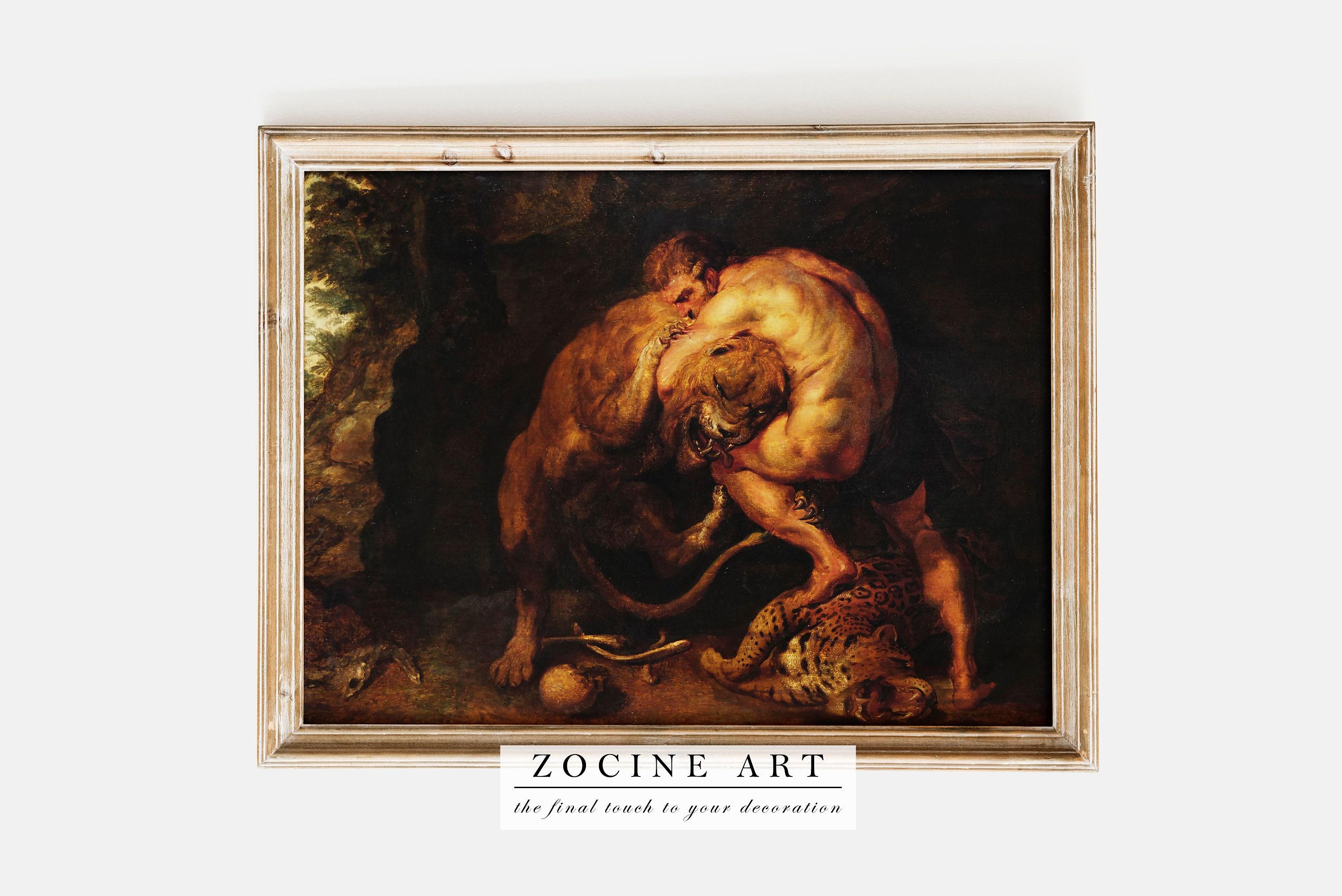 Peter Paul Rubens Hercules And The Nemea Lion 1615 Art Trending Style Poster (No Frame) Peter Paul Rubens Hercules And The Nemea Lion 1615 Art Trending Style Poster (No Frame)