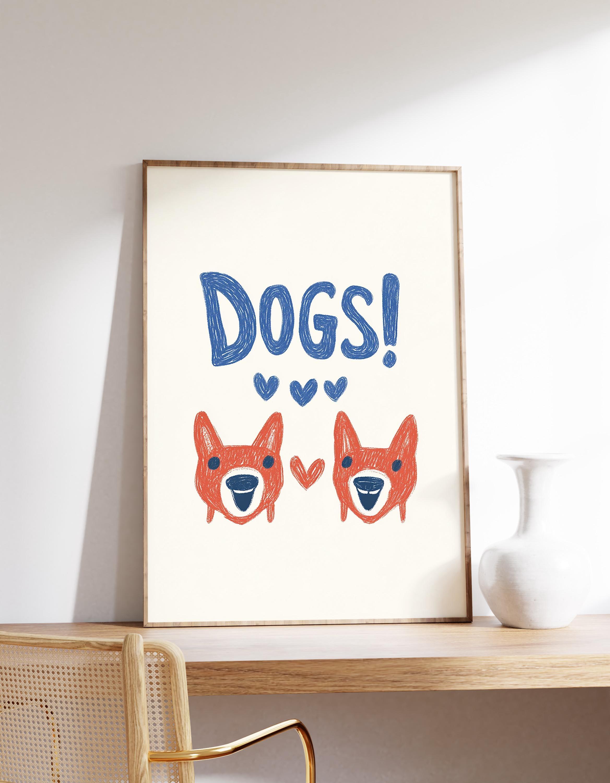 Playful Dog Illustration Minimalist Dog Limited Edition Posters (No Frame) Playful Dog Illustration Minimalist Dog Limited Edition Posters (No Frame)