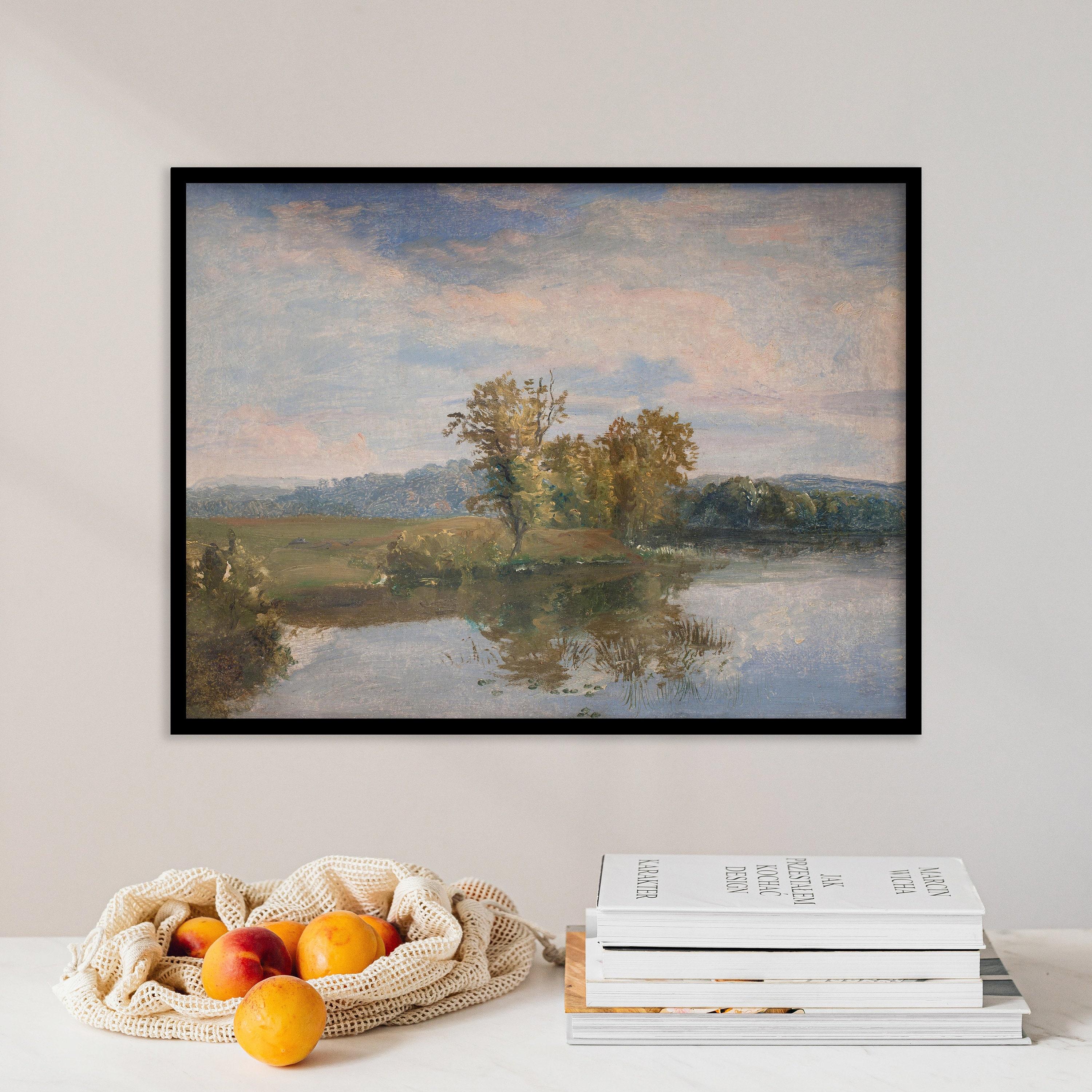 River Landscape Vintage Landscape Antique Trending Style Poster (No Frame) River Landscape Vintage Landscape Antique Trending Style Poster (No Frame)