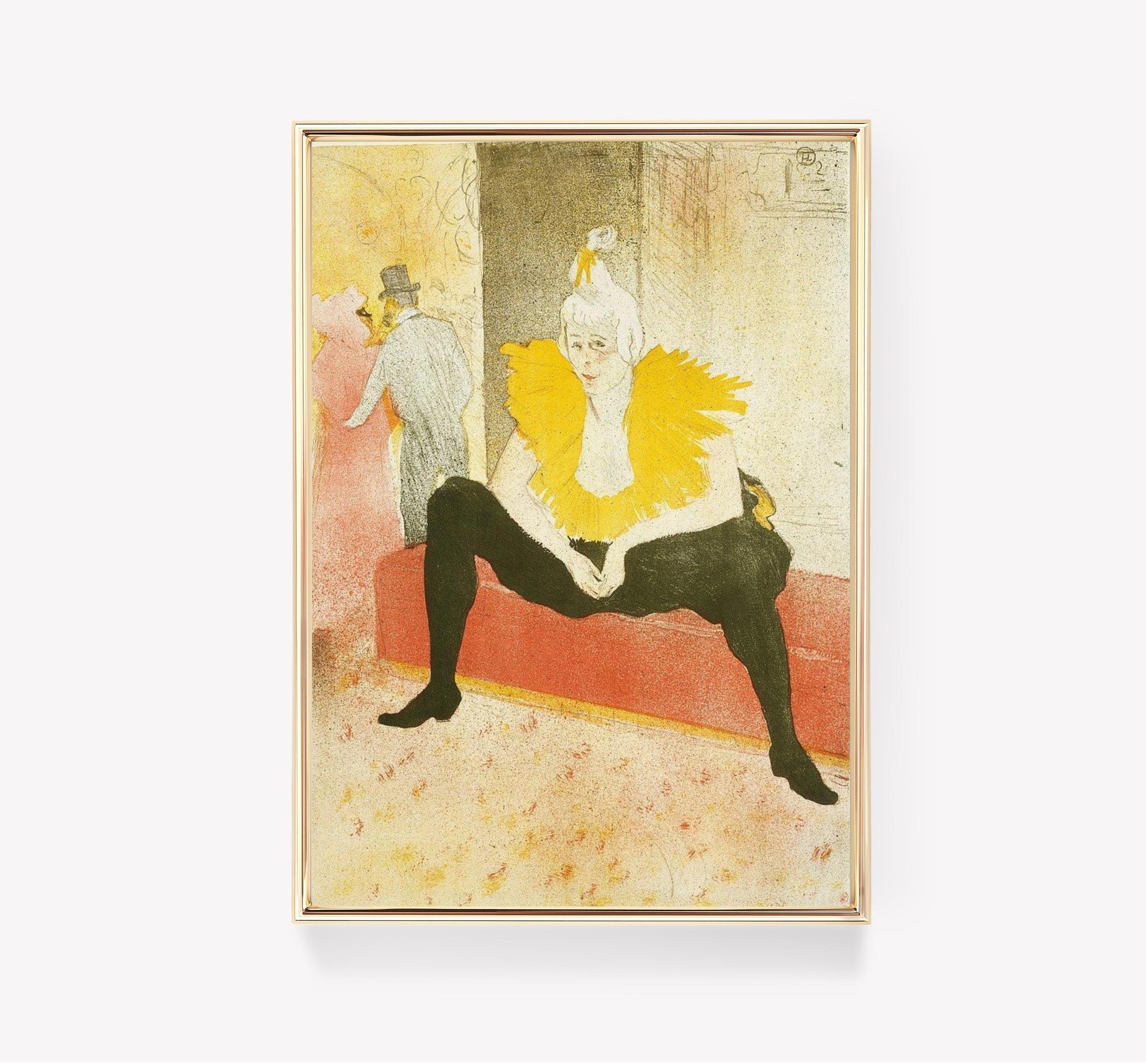 Seated Clowness Henri Toulouse Trending Style Poster (No Frame) Seated Clowness Henri Toulouse Trending Style Poster (No Frame)