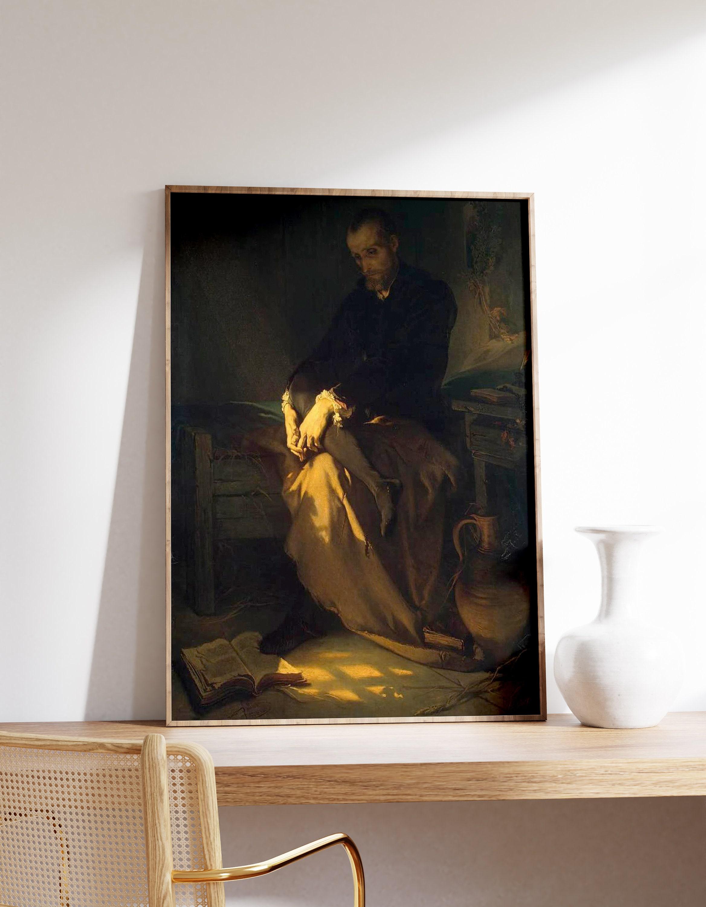 Tasso In The Prison 1853 By Gallait Vintage Awesome Poster (No Frame) Tasso In The Prison 1853 By Gallait Vintage Awesome Poster (No Frame)