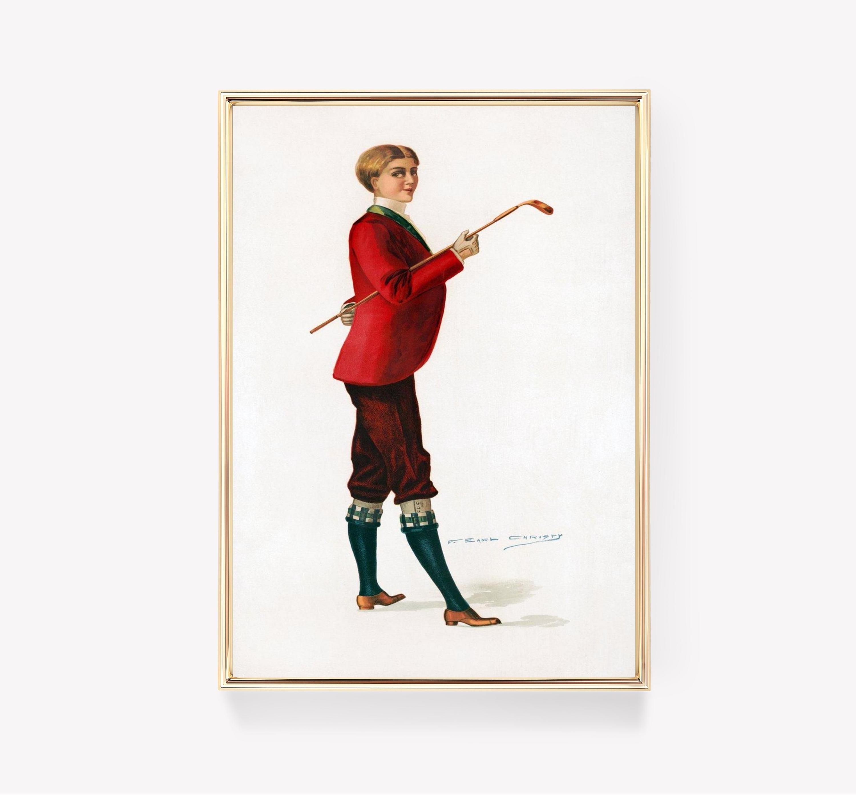 Vintage Golfer Portrait Golf Trending Style Poster (No Frame) Vintage Golfer Portrait Golf Trending Style Poster (No Frame)