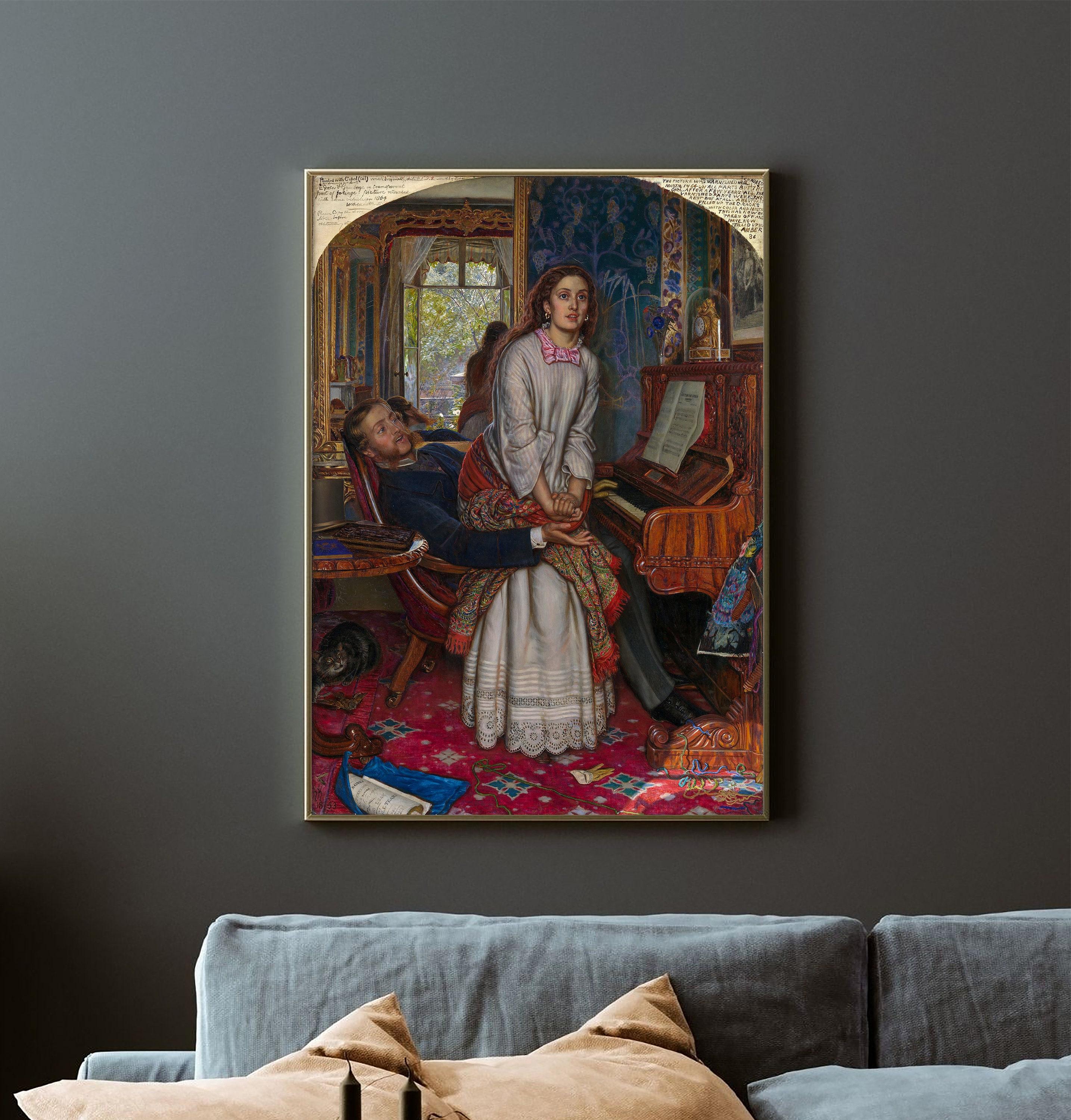 William Holman Hunt The Awakening Conscience 1853 Trending Style Poster (No Frame) William Holman Hunt The Awakening Conscience 1853 Trending Style Poster (No Frame)