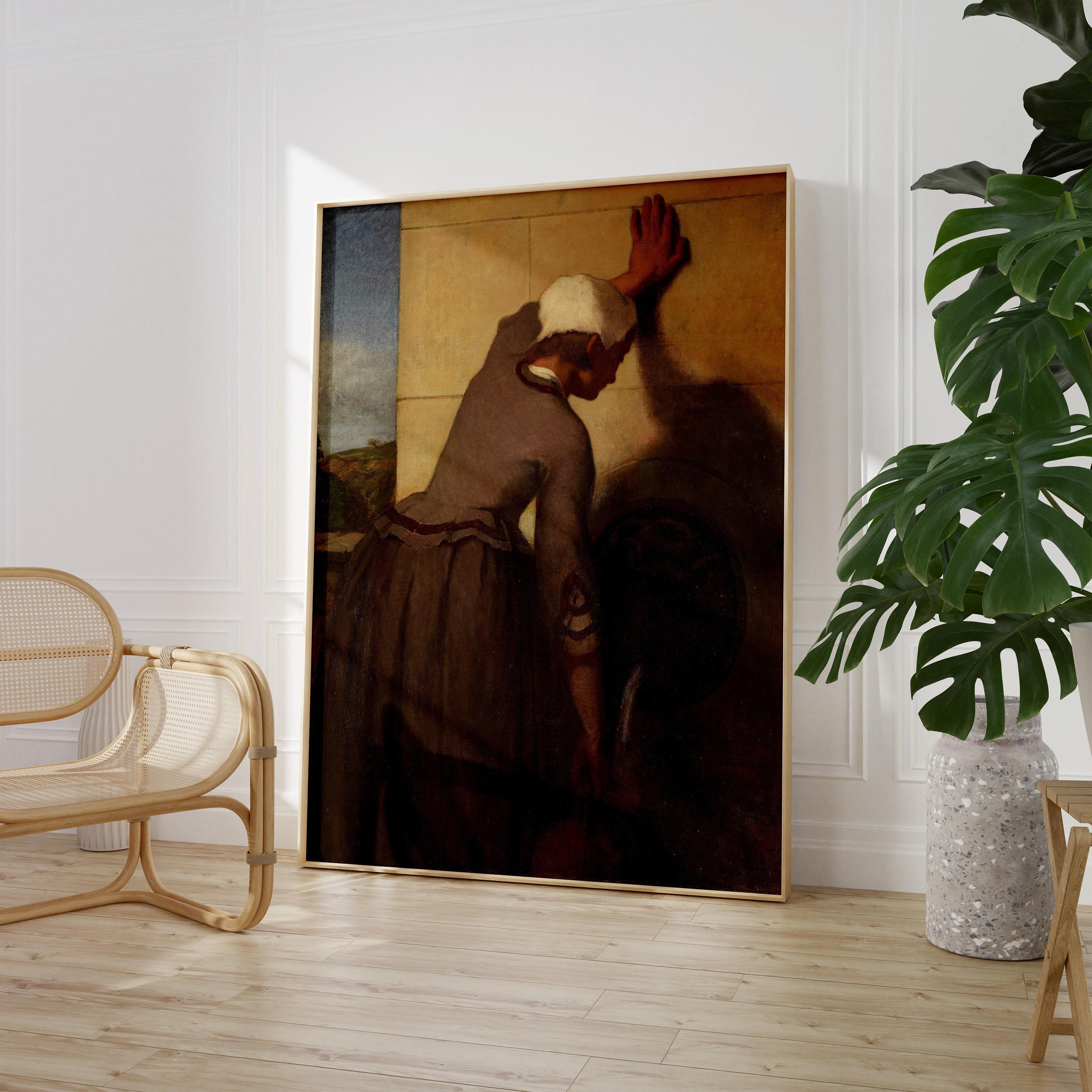 William Morris Hunt Girl At The Fountain 1852 Vintage Trending Style Poster (No Frame) William Morris Hunt Girl At The Fountain 1852 Vintage Trending Style Poster (No Frame)