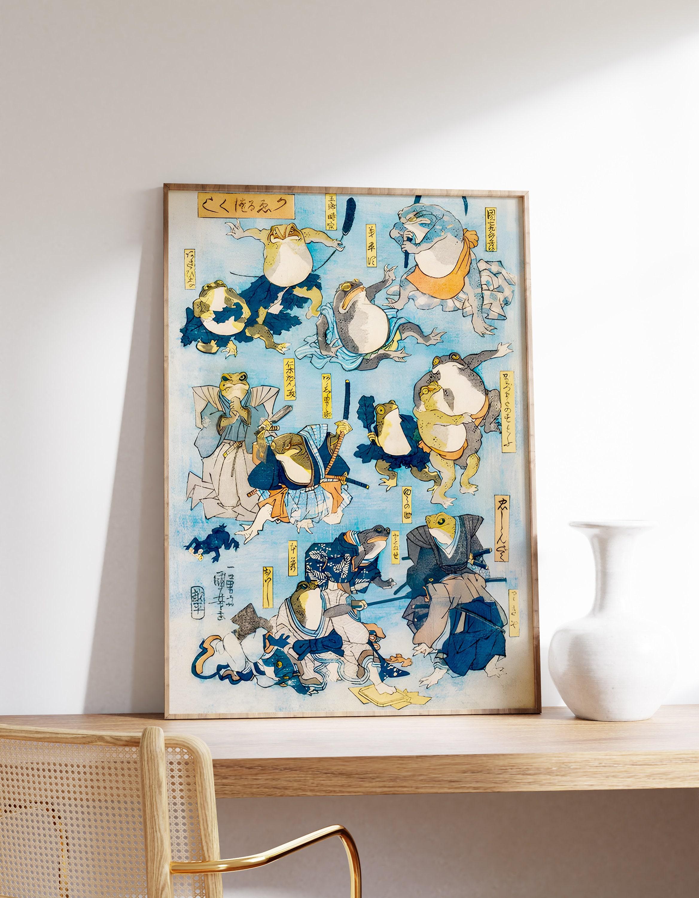 Woodblock Hero Frogs Funny Frog Limited Edition Posters (No Frame) Woodblock Hero Frogs Funny Frog Limited Edition Posters (No Frame)