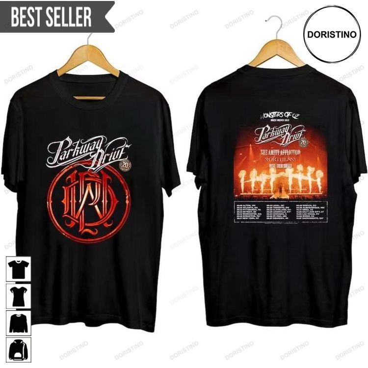 Parkway Drive Monsters Of Oz 2023 Us Tour Adult Short-sleeve Shirt Parkway Drive Monsters Of Oz 2023 Us Tour Adult Short-sleeve Shirt