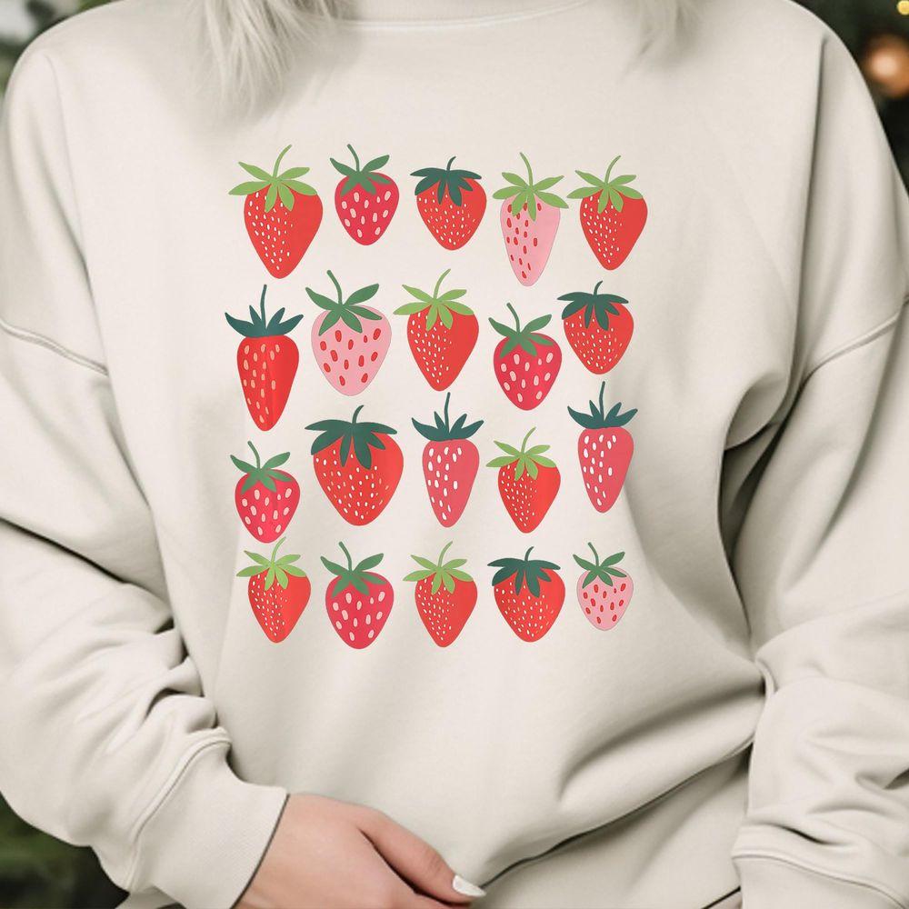 Cute Cottagecore Kawaii Strawberry Aesthetic Strawberries Tshirt