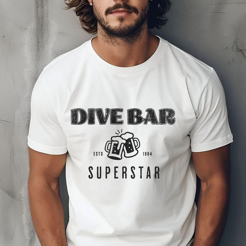 Dive Bar Graphic Vintage Wash Support Your Local Dive Bar Tshirt