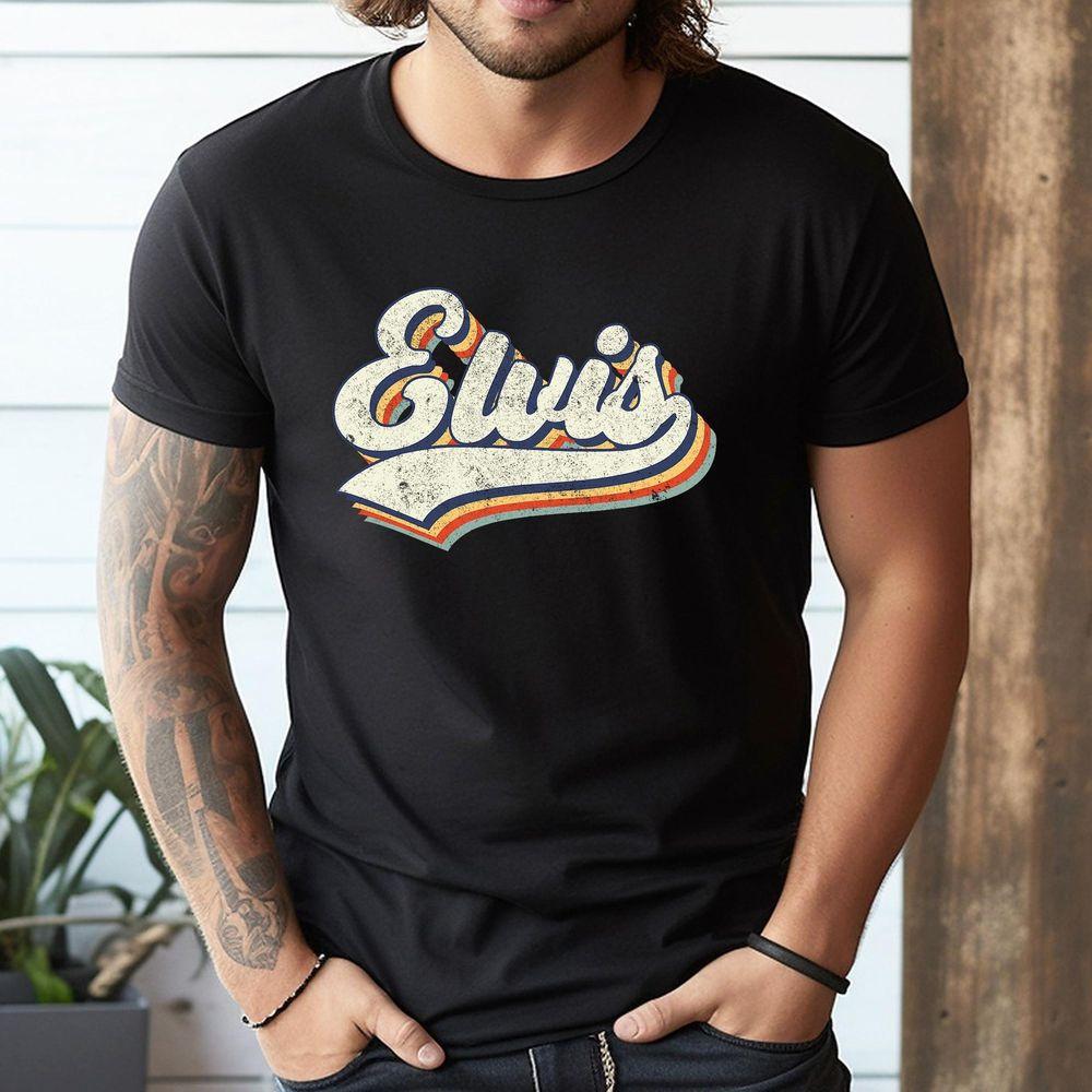 Elvis Name Personalized Vintage Retro Elvis Presley Shirt