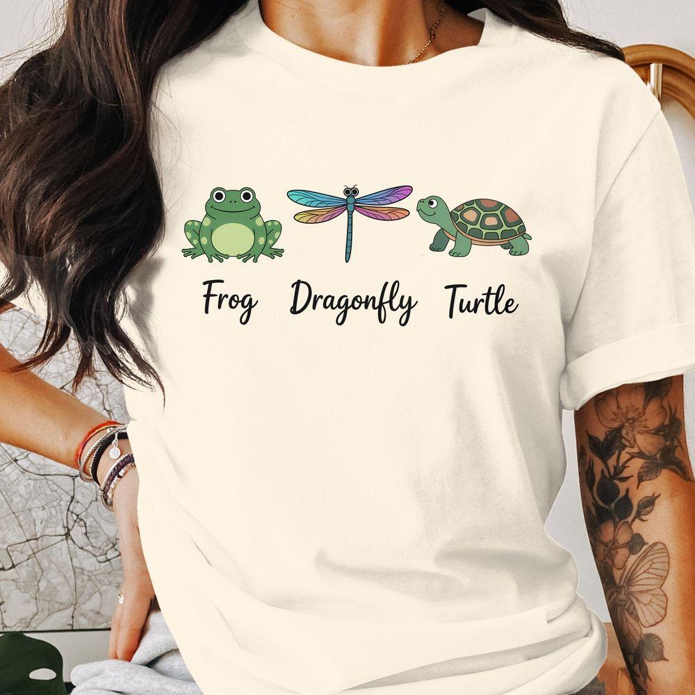 Frog Dragonfly Turtle Awesome Shirt