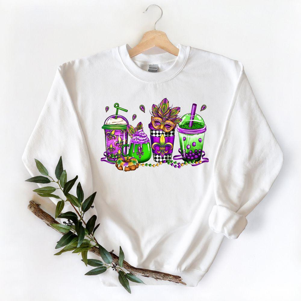 Mardi Gras Coffee Cups Awesome Shirt