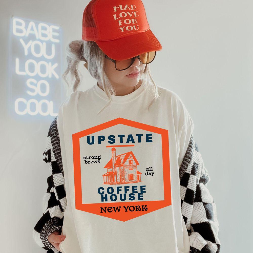 Upstate Coffee House Graphic Preppy Coffee Culture Awesome Shirt