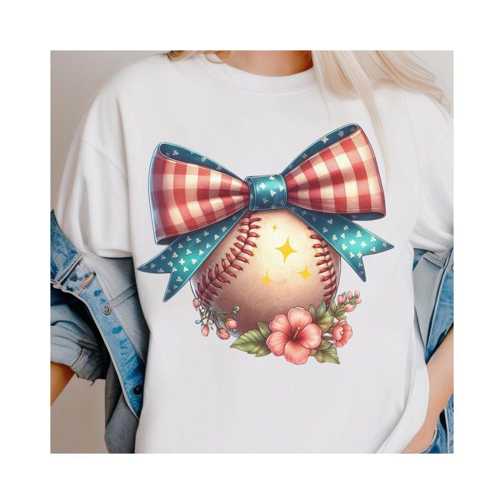 Vintage Baseball Bowed Bow Bow Baseball Tshirt