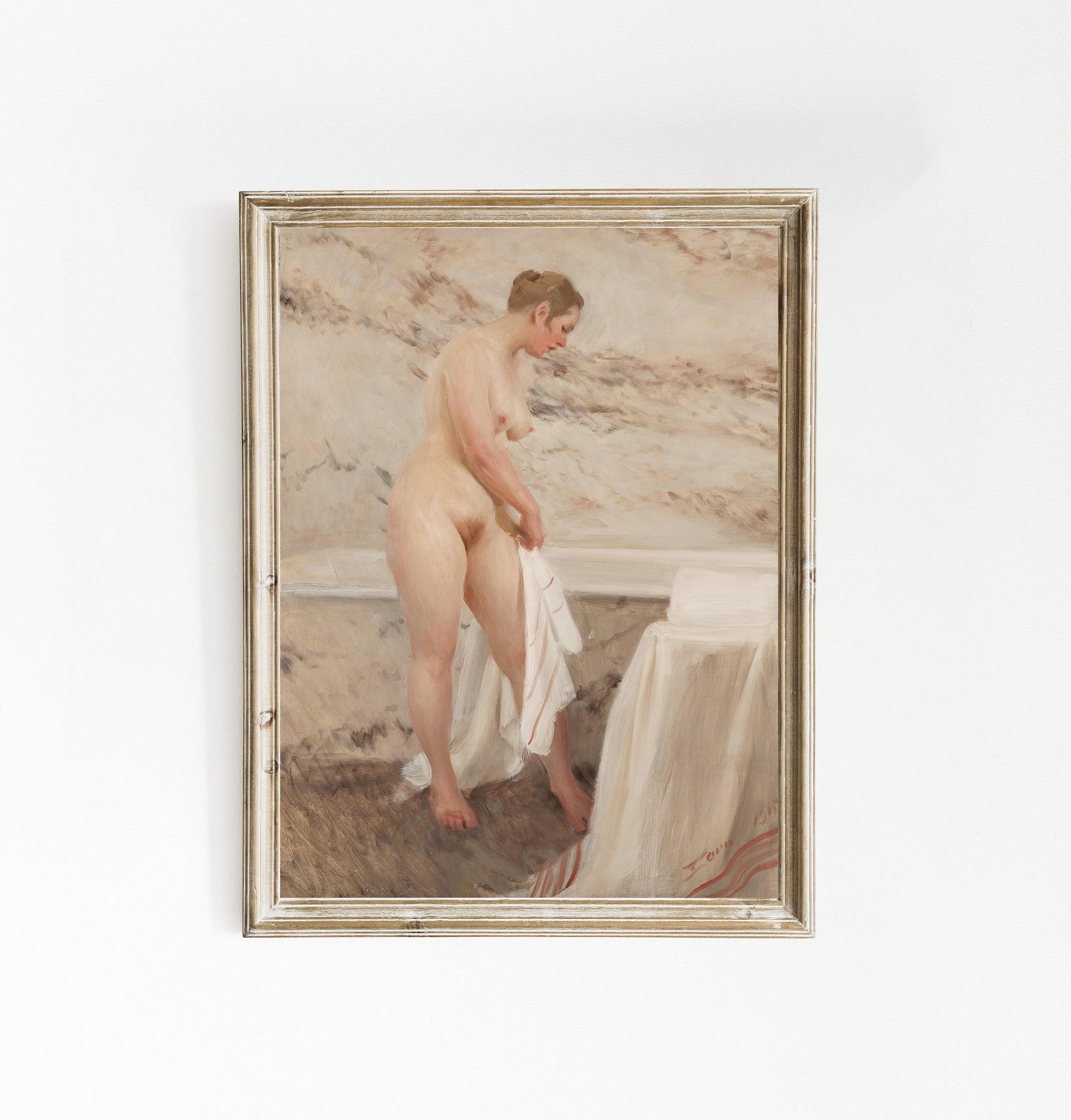 Anders Zorn By The Bathtub 1915 Vintage Trending Style Poster (No Frame) Anders Zorn By The Bathtub 1915 Vintage Trending Style Poster (No Frame)