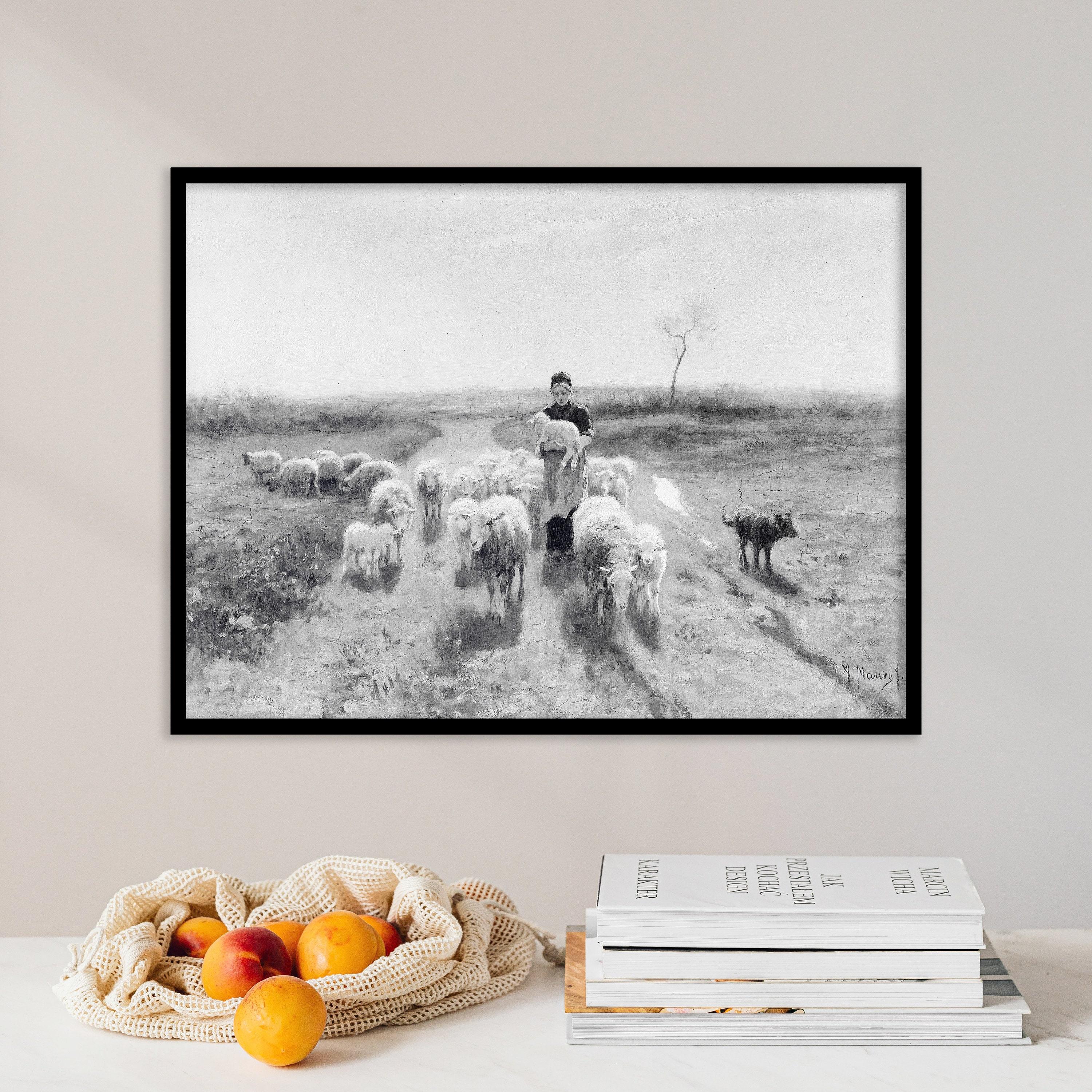 Anton Mauve A Shepherdess And Her Flock Landscape Limited Edition Posters (No Frame) Anton Mauve A Shepherdess And Her Flock Landscape Limited Edition Posters (No Frame)