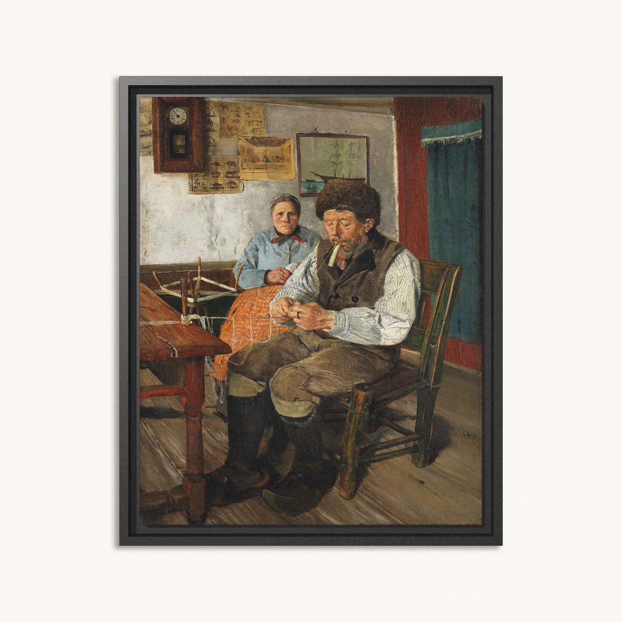 Art Christian Krohg The Net Mender 1879 Vintage Limited Edition Posters (No Frame) Art Christian Krohg The Net Mender 1879 Vintage Limited Edition Posters (No Frame)