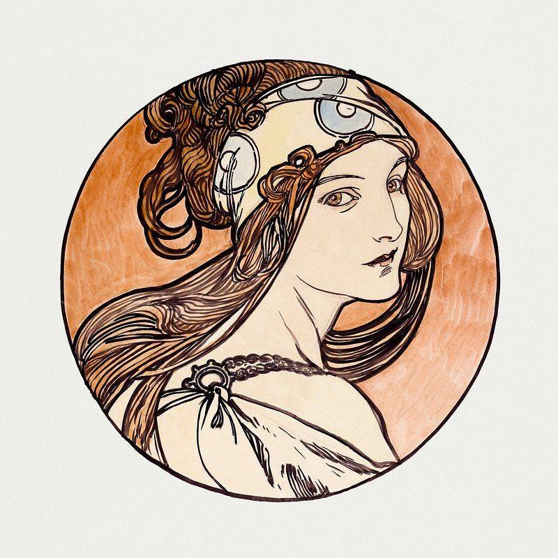 Art Nouveau Alfons Mucha Salome 1897 Vintage Art Trending Style Poster (No Frame) Art Nouveau Alfons Mucha Salome 1897 Vintage Art Trending Style Poster (No Frame)
