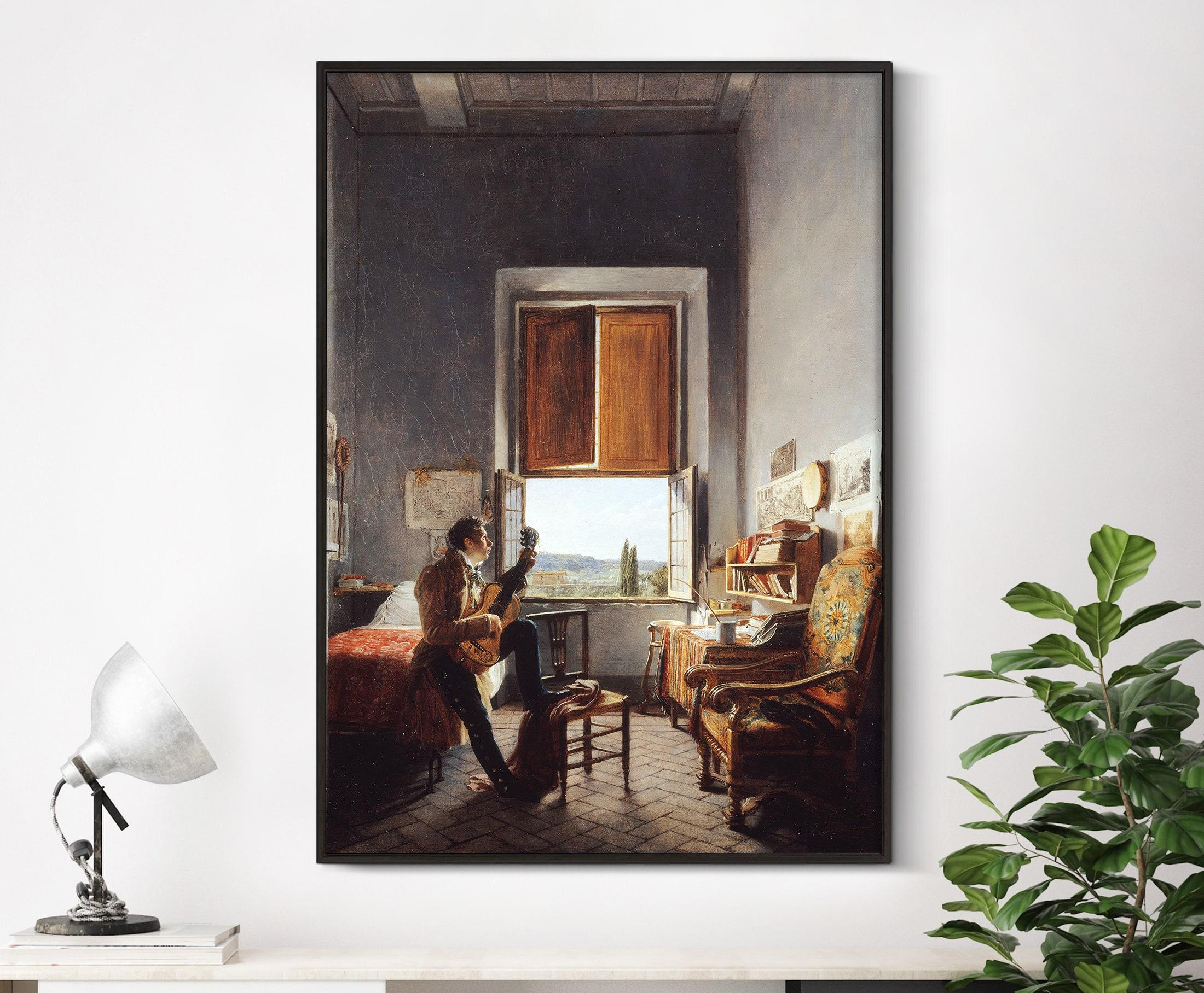 Jean Alaux Lon Pallire In His Room At The Villa Medici 1817 Interior Art Trending Style Poster (No Frame) Jean Alaux Lon Pallire In His Room At The Villa Medici 1817 Interior Art Trending Style Poster (No Frame)