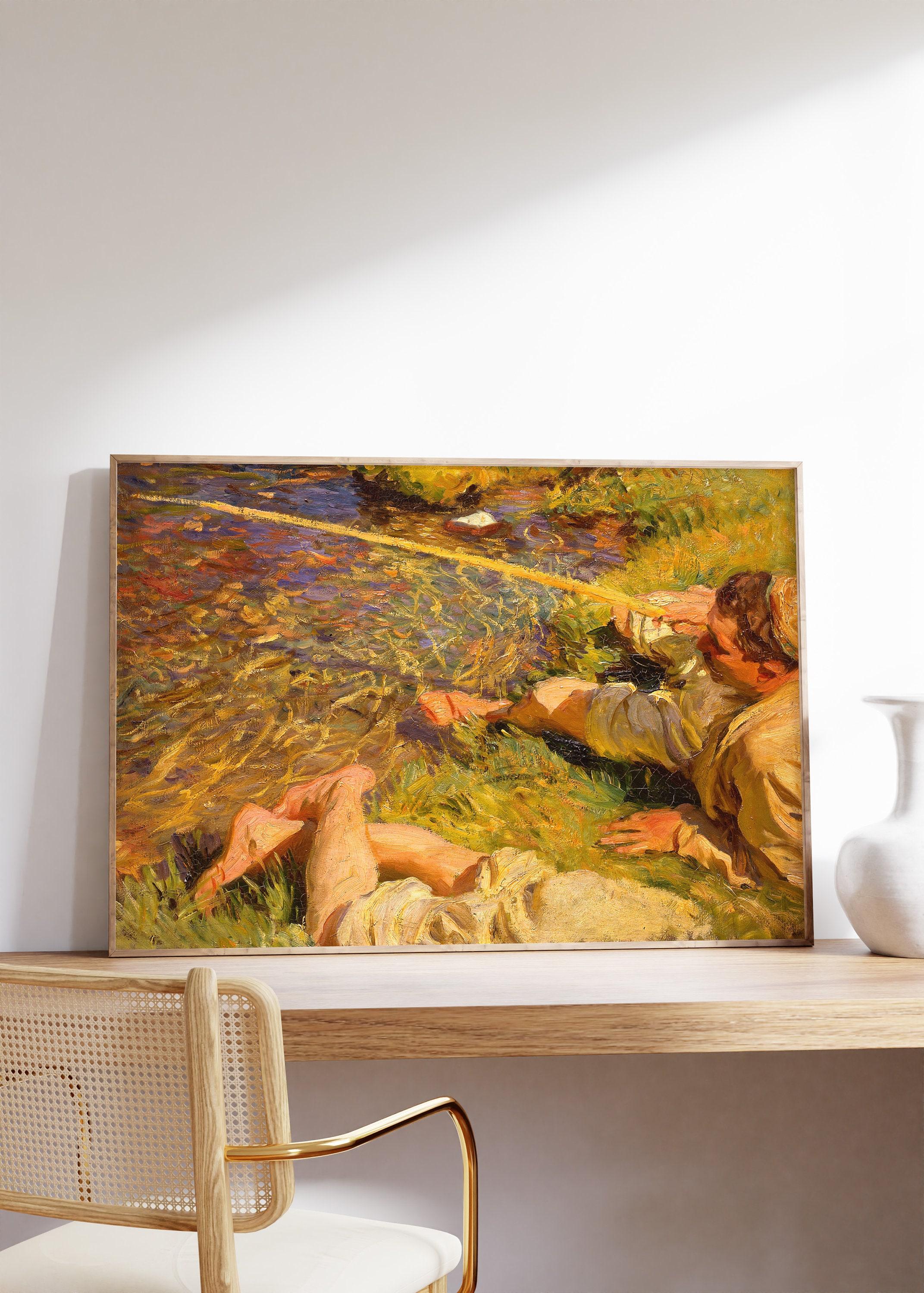 John Singer Sargent A Man Fishing 1907 Vintage Awesome Poster (No Frame) John Singer Sargent A Man Fishing 1907 Vintage Awesome Poster (No Frame)