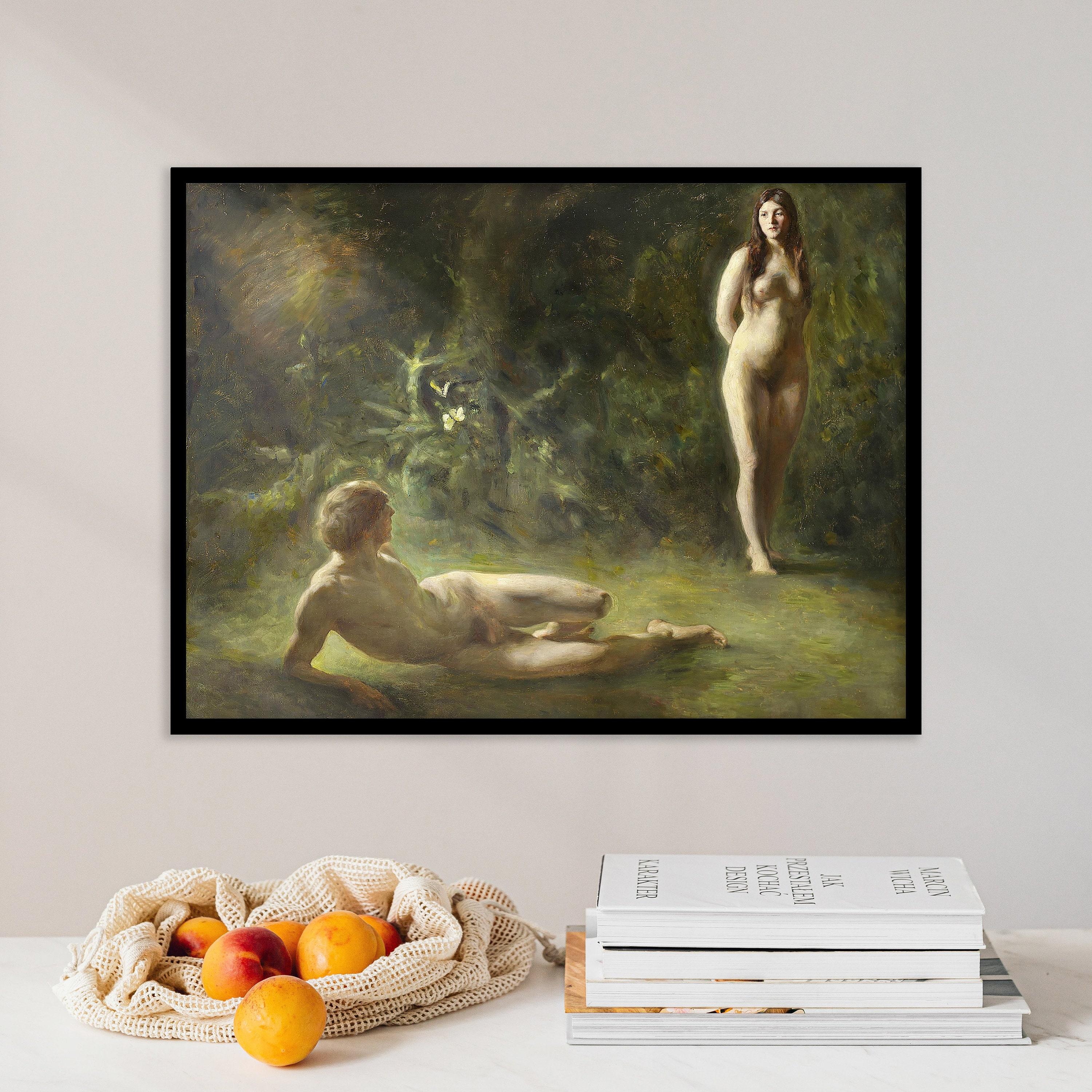 Julius Paulsen Adam And Eve 1893 Vintage Limited Edition Posters (No Frame) Julius Paulsen Adam And Eve 1893 Vintage Limited Edition Posters (No Frame)