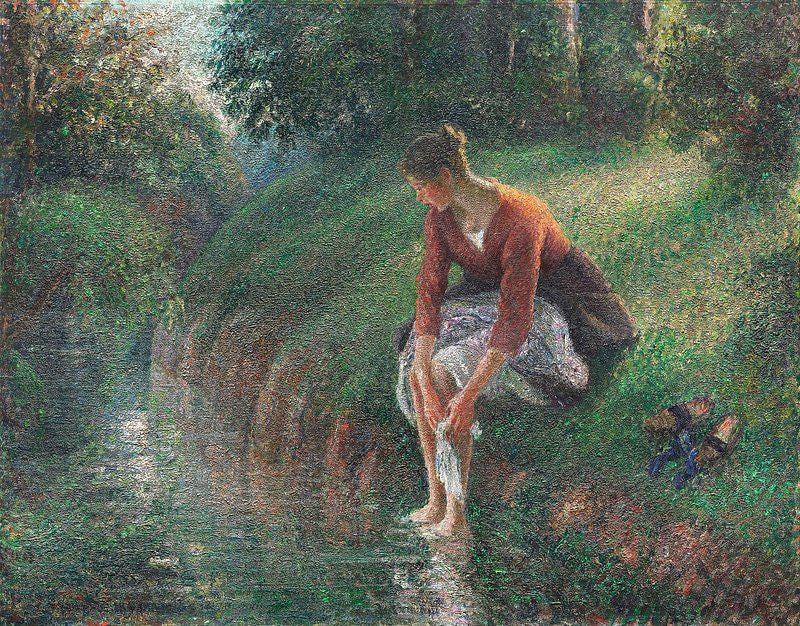 Peasant Woman Bathing Camille Pissarro Art Vintage Limited Edition Posters (No Frame) Peasant Woman Bathing Camille Pissarro Art Vintage Limited Edition Posters (No Frame)