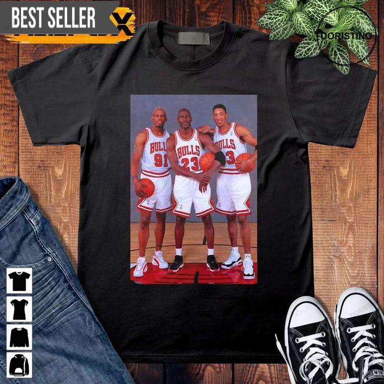 Michael Jordan Scottie Pippen Dennis Rodman Chicago Bulls Shirt Michael Jordan Scottie Pippen Dennis Rodman Chicago Bulls Shirt