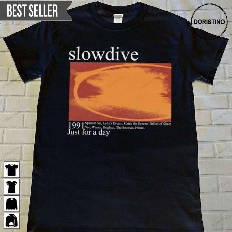 Slowdive 1991 Just For A Day Rock Band Short-sleeve Tshirt Slowdive 1991 Just For A Day Rock Band Short-sleeve Tshirt