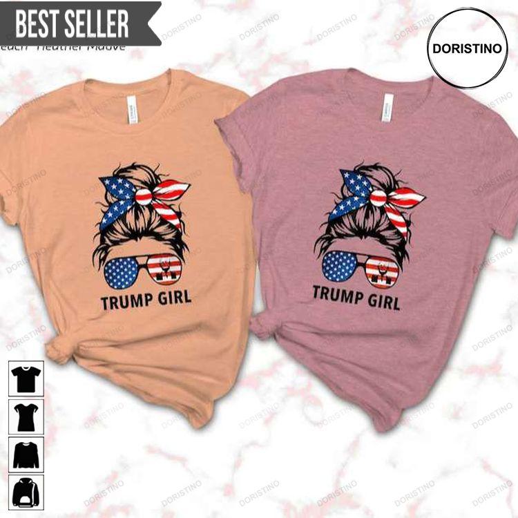 Trump Girl Messy Bun Trump Girls Tshirt Trump Girl Messy Bun Trump Girls Tshirt