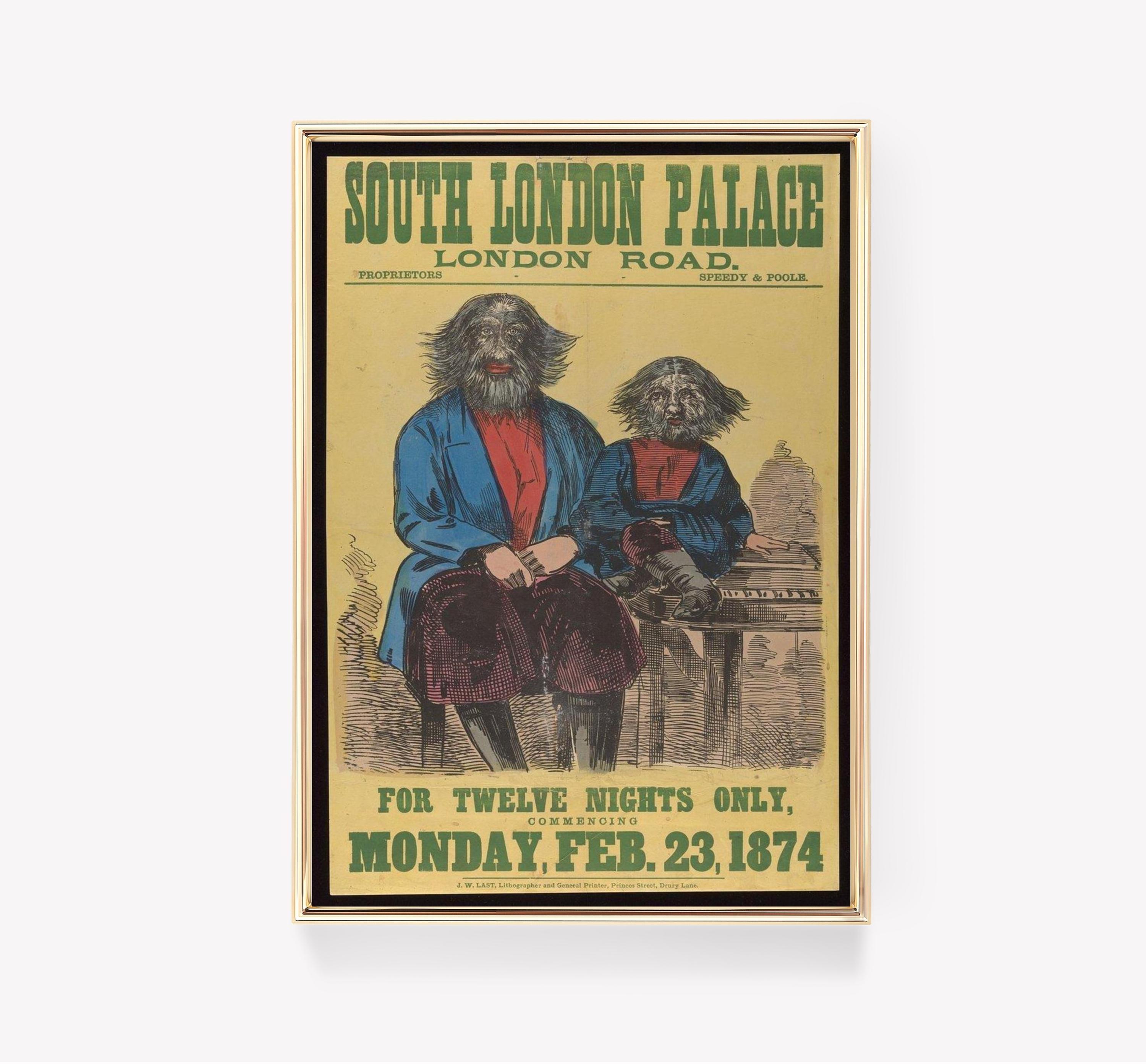 South London Palace 1874 Show Trending Style Poster (No Frame) South London Palace 1874 Show Trending Style Poster (No Frame)